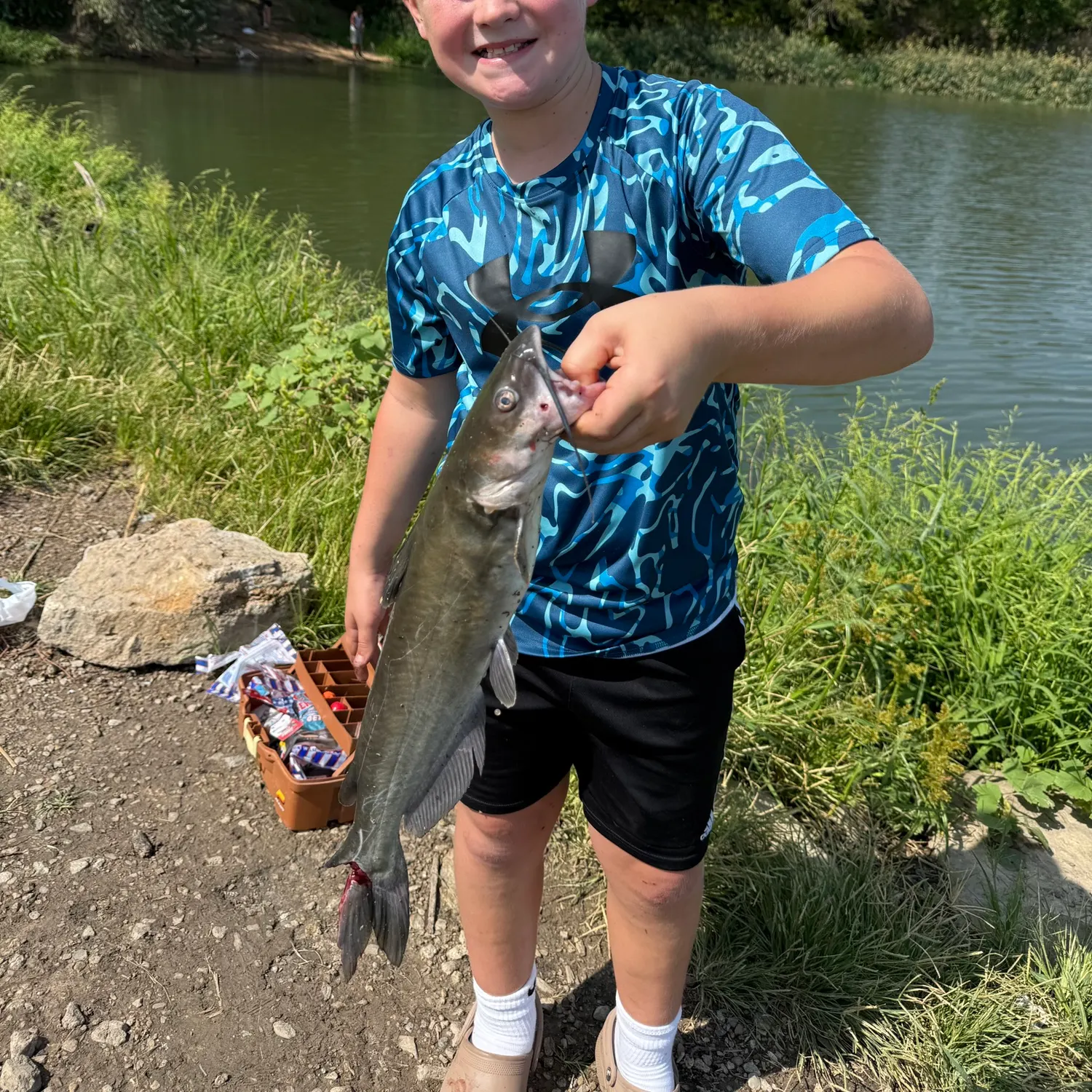 Blue catfish caught on Fishbrain