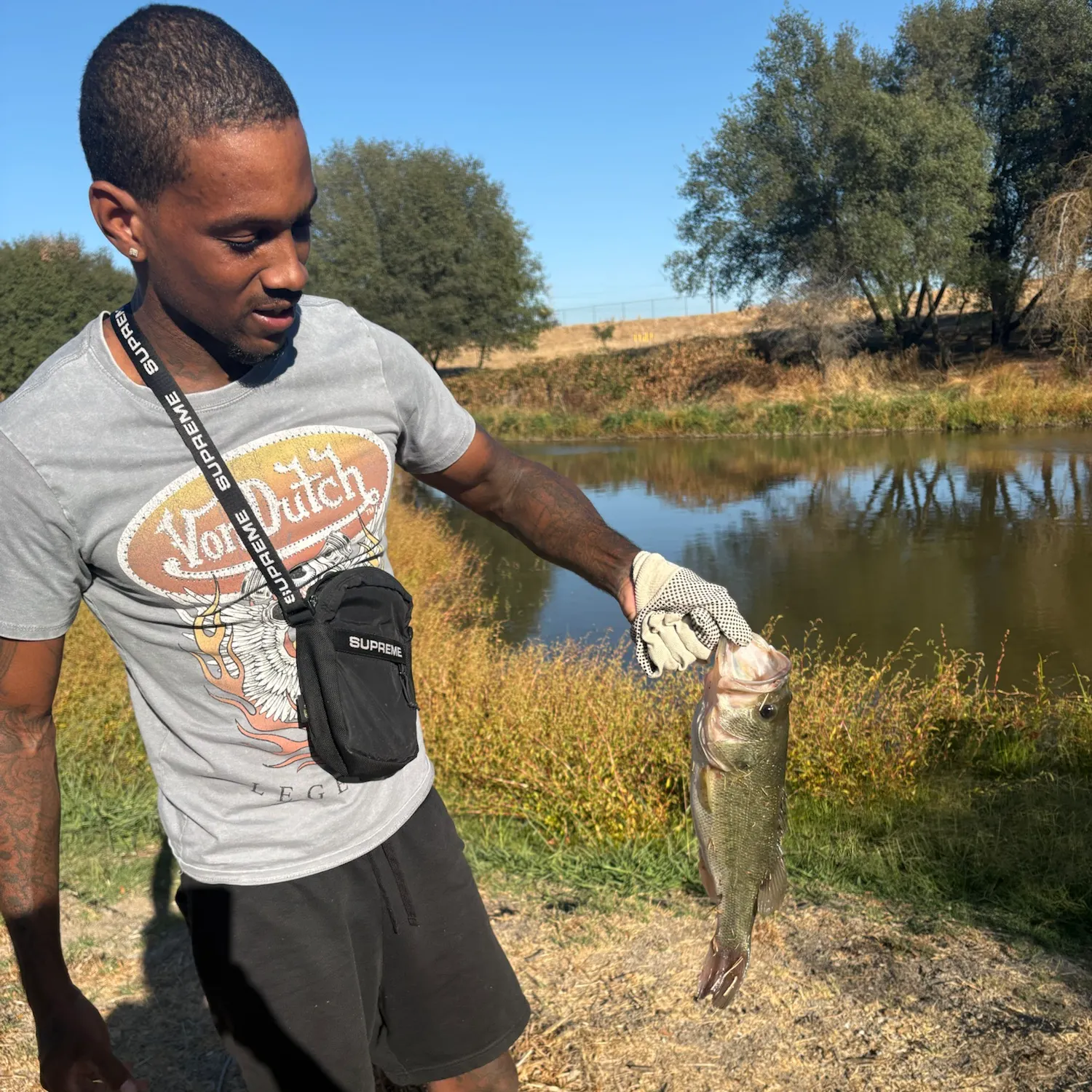 Largemouth bass caught on Fishbrain