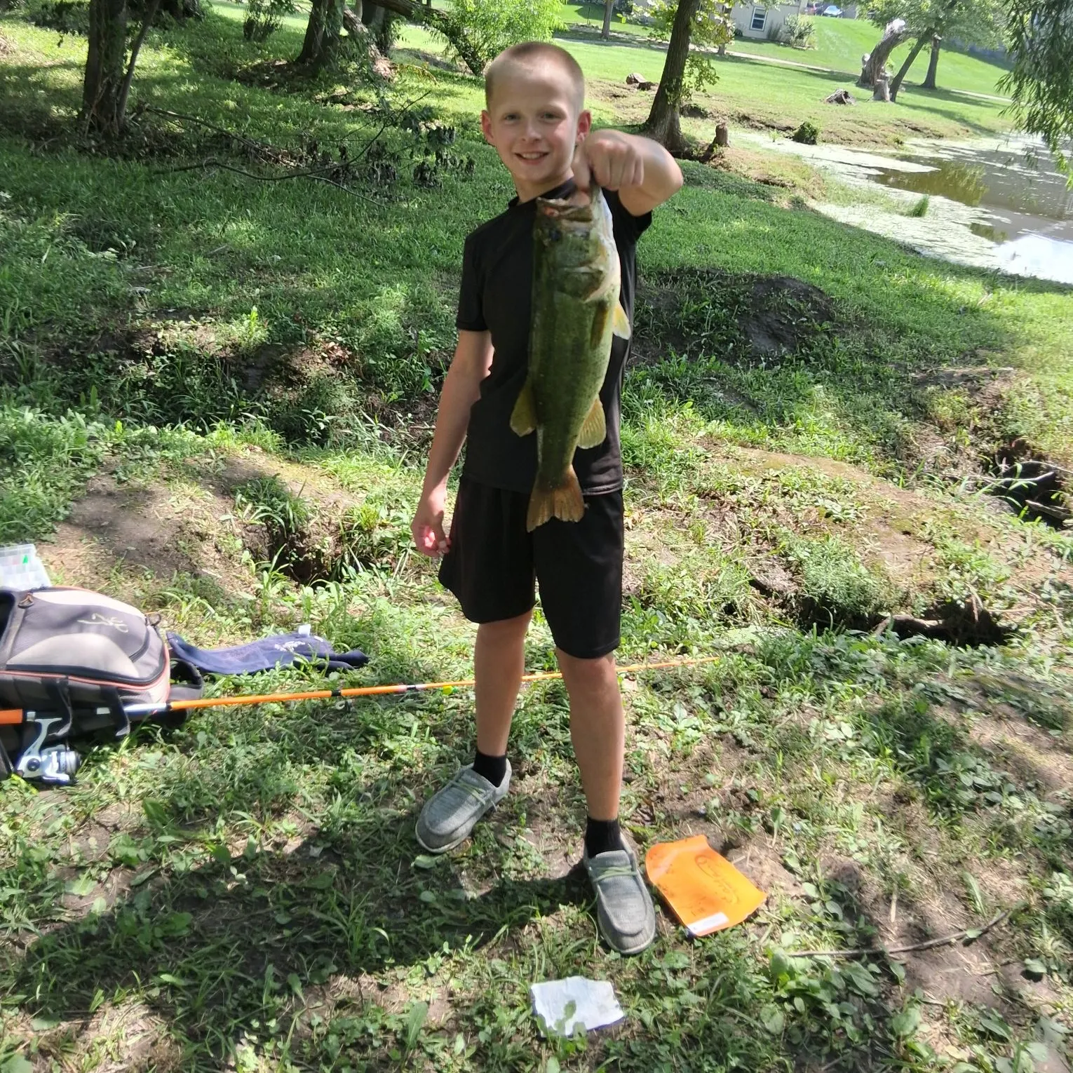 Largemouth bass caught on Fishbrain