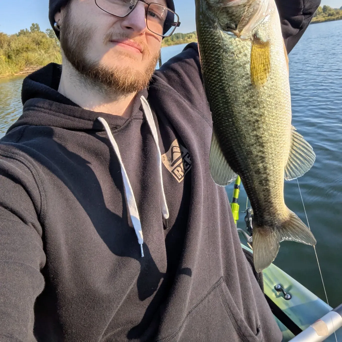 Largemouth bass caught on Fishbrain