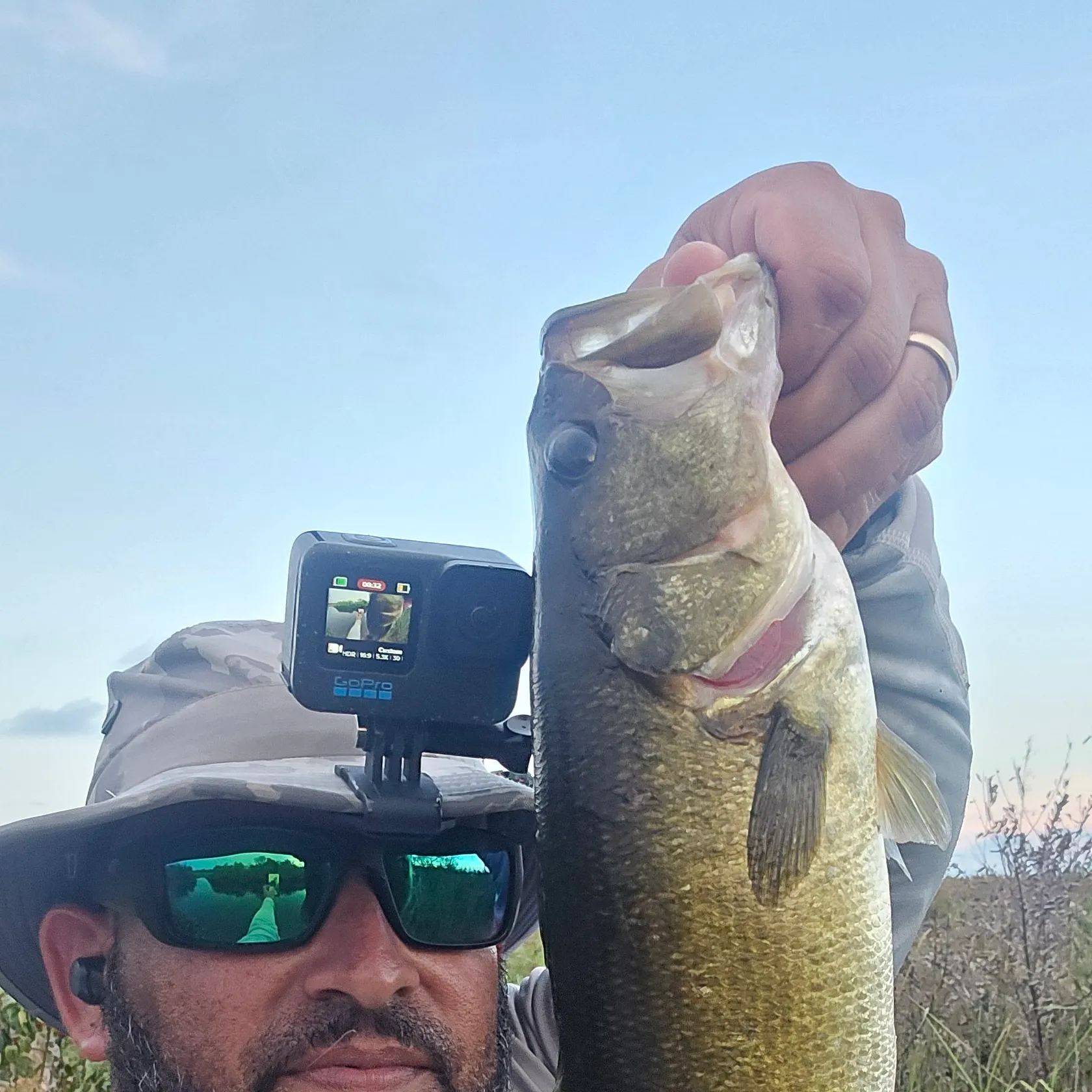Largemouth bass caught on Fishbrain