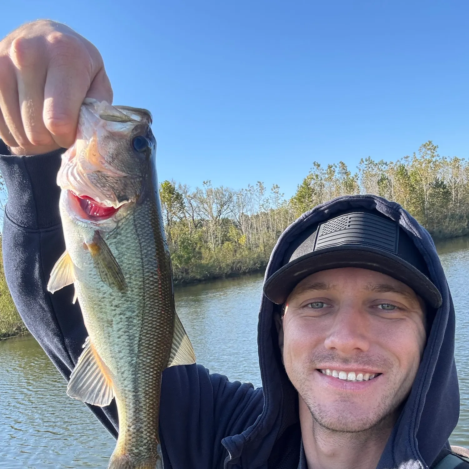 Largemouth bass caught on Fishbrain