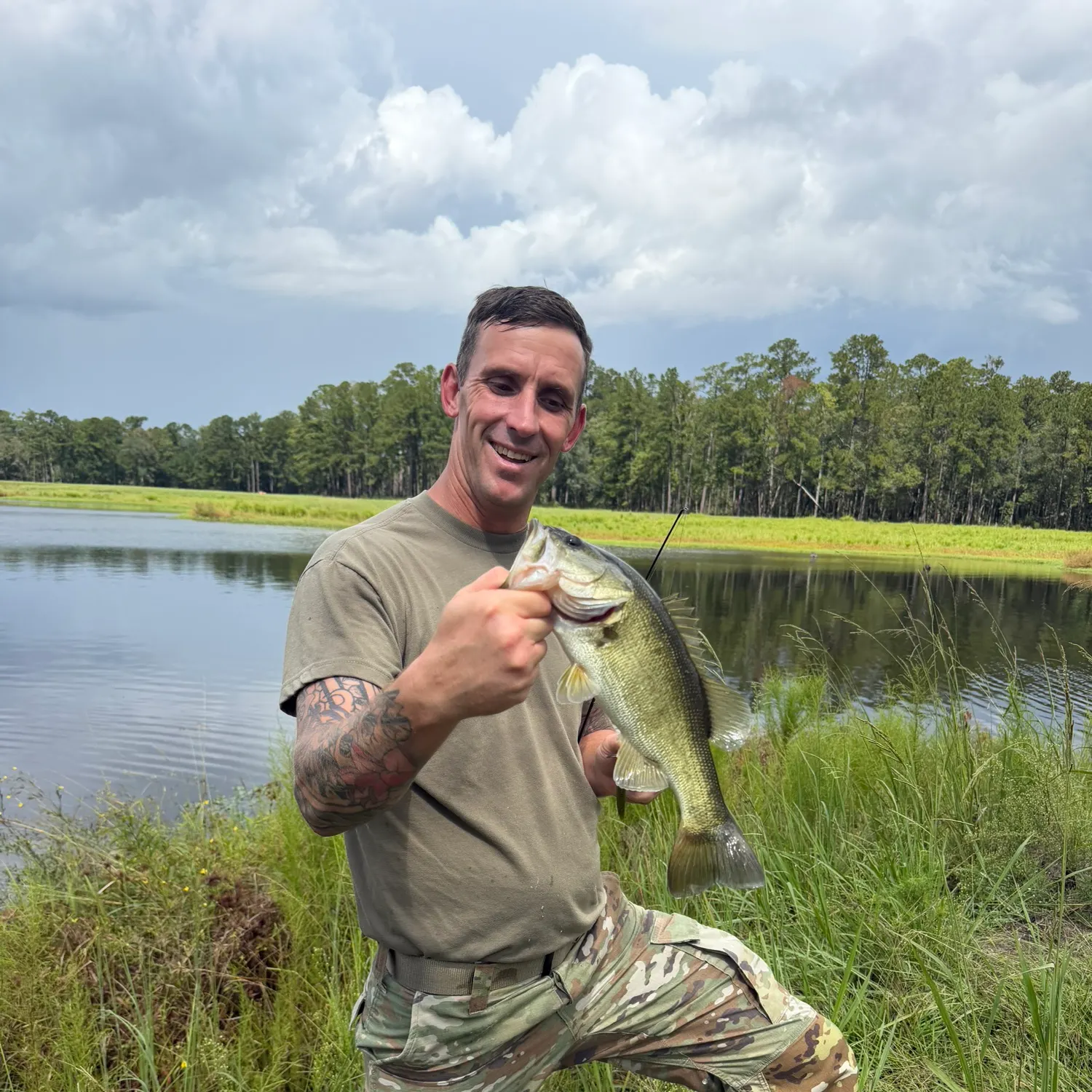 Largemouth bass caught on Fishbrain