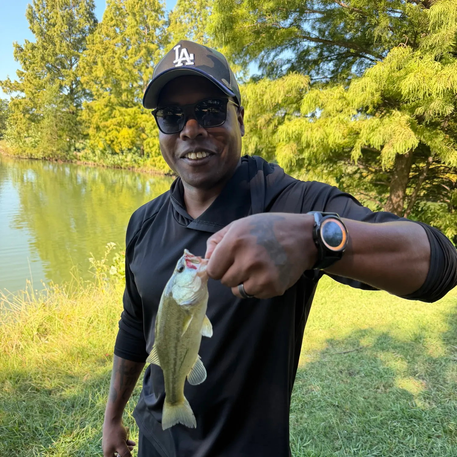 Largemouth bass caught on Fishbrain