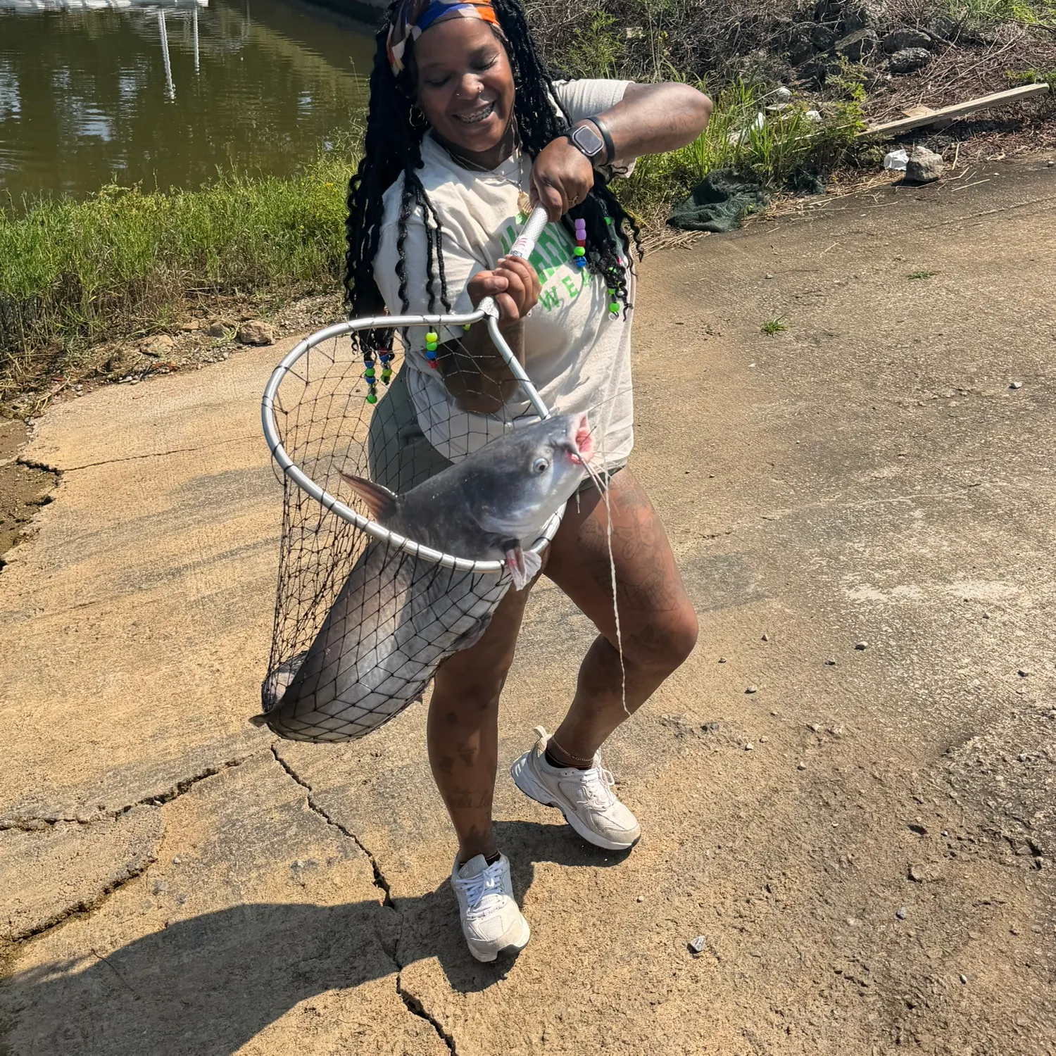 Blue catfish caught on Fishbrain