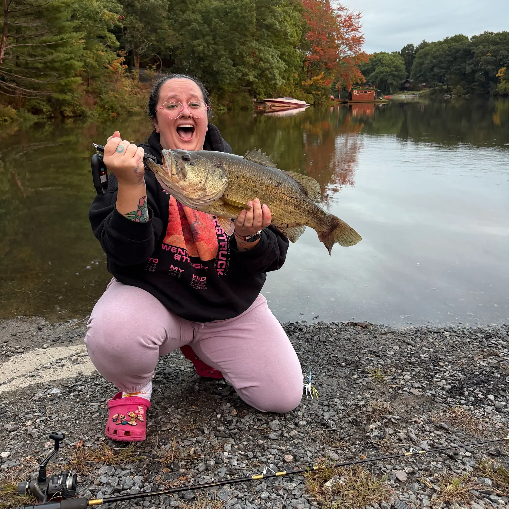 Largemouth bass caught on Fishbrain