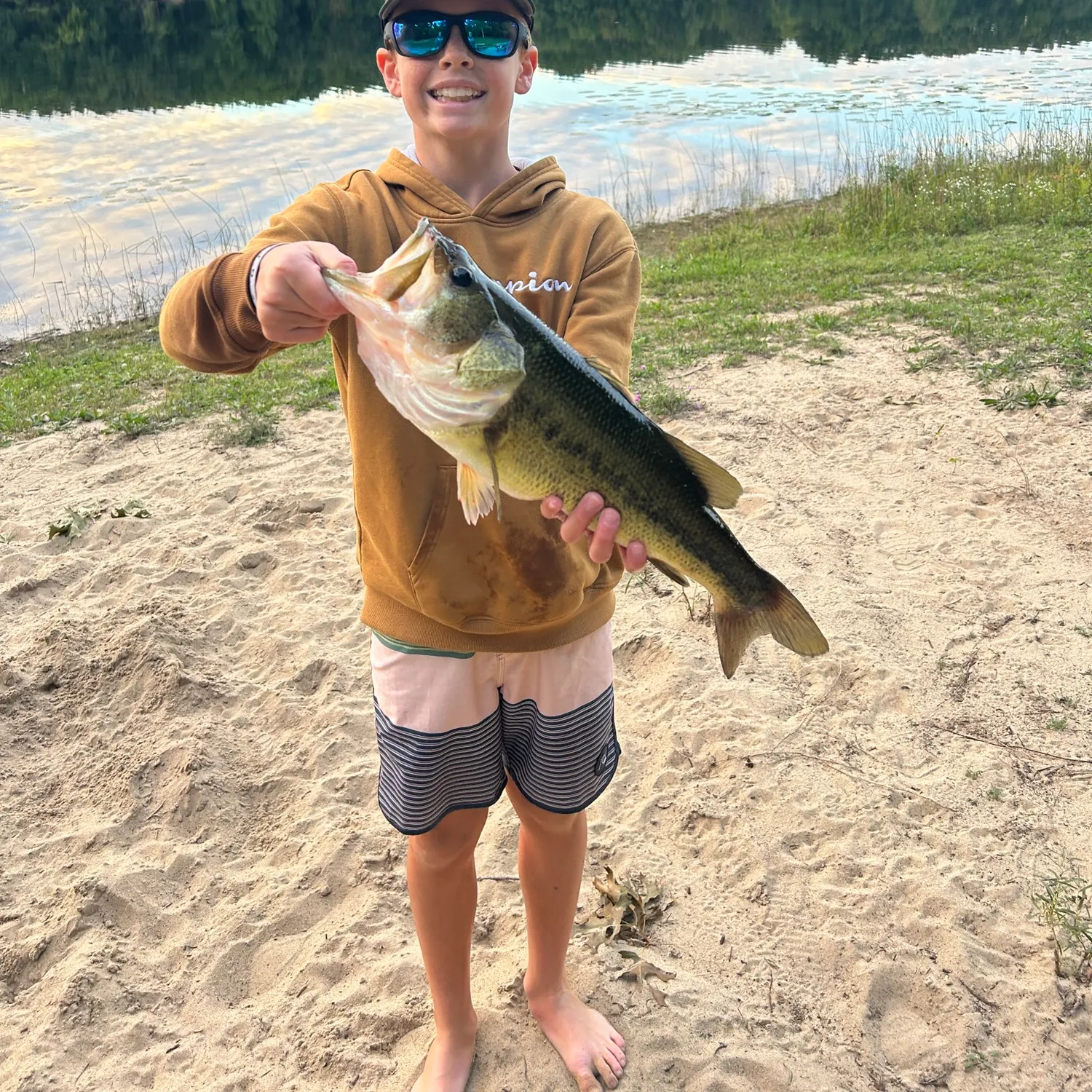 Largemouth bass caught on Fishbrain