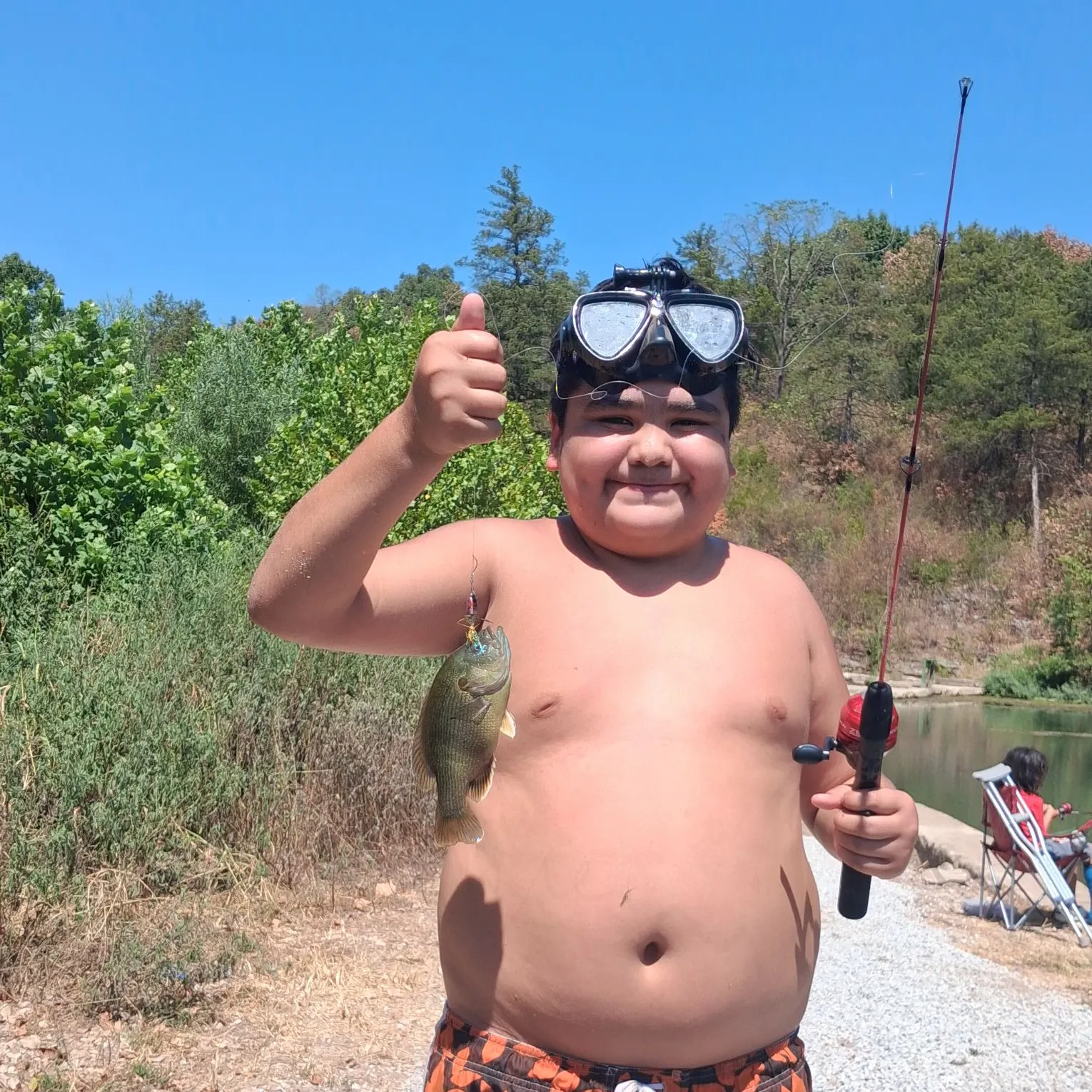 Green sunfish caught on Fishbrain