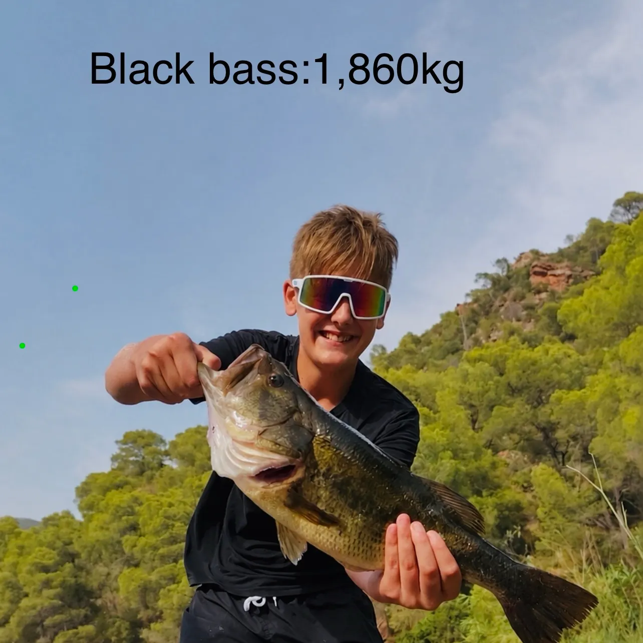 Largemouth bass caught on Fishbrain