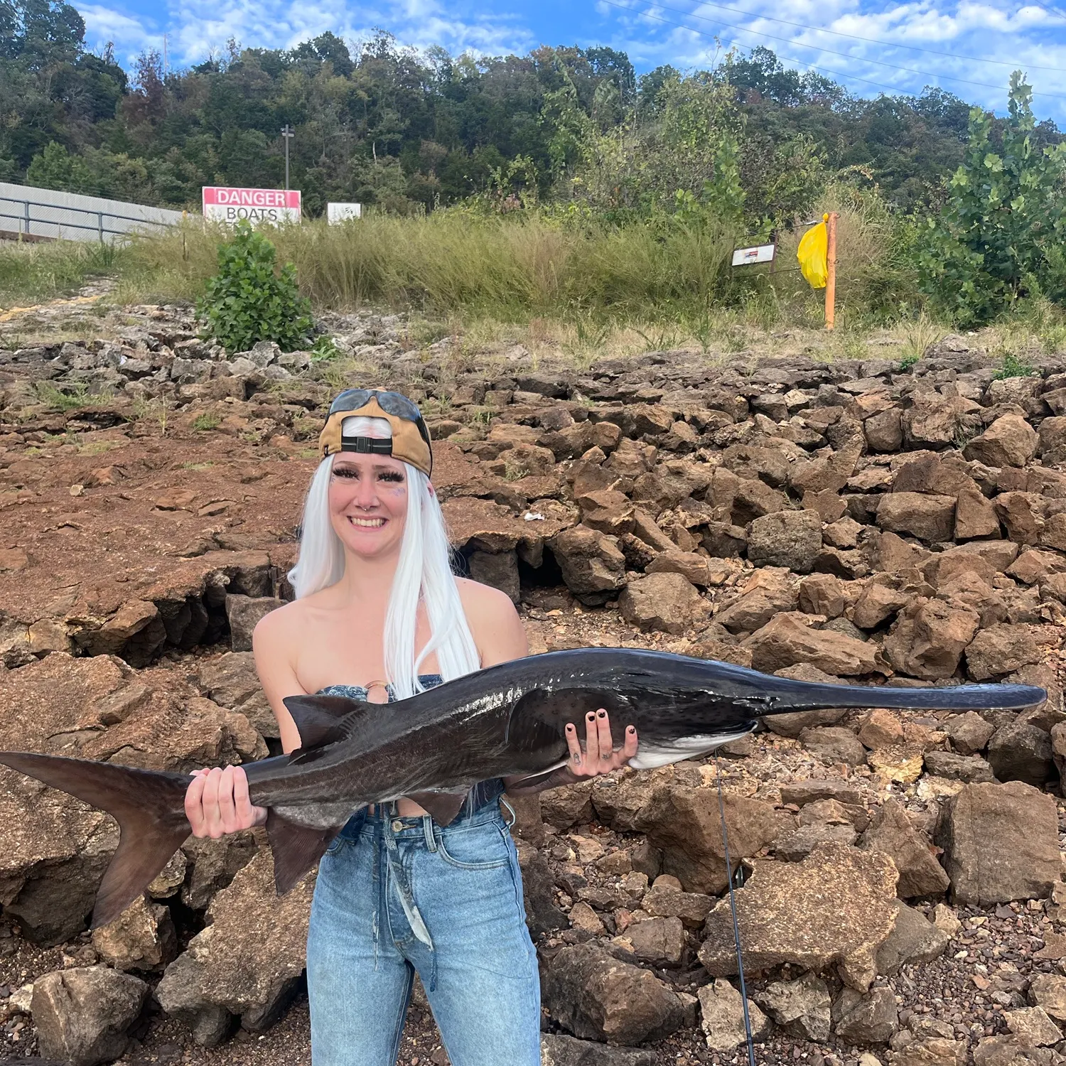 Paddlefish caught on Fishbrain
