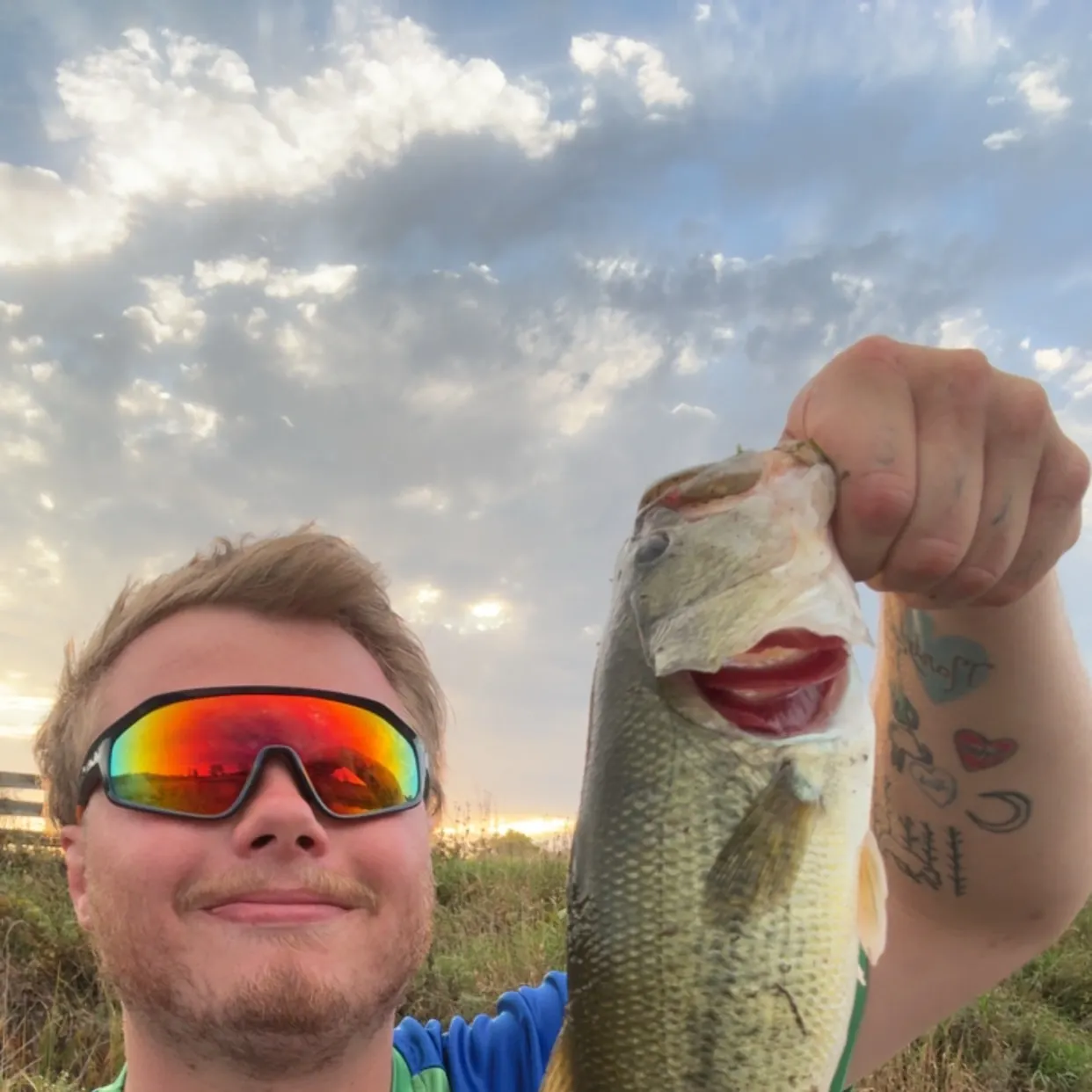 Largemouth bass caught on Fishbrain