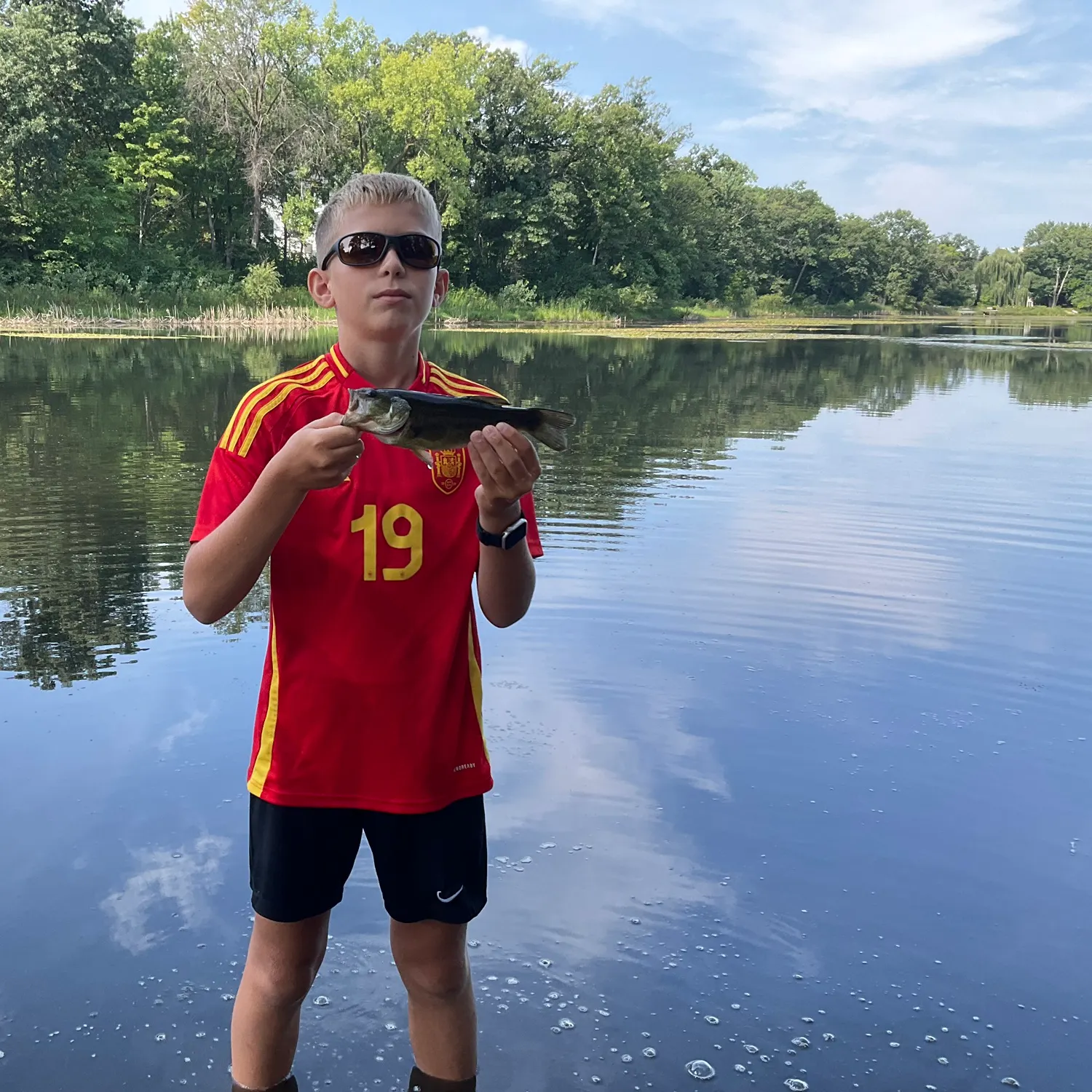 Largemouth bass caught on Fishbrain