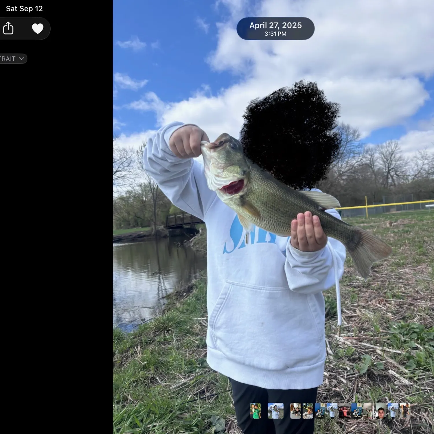 Largemouth bass caught on Fishbrain