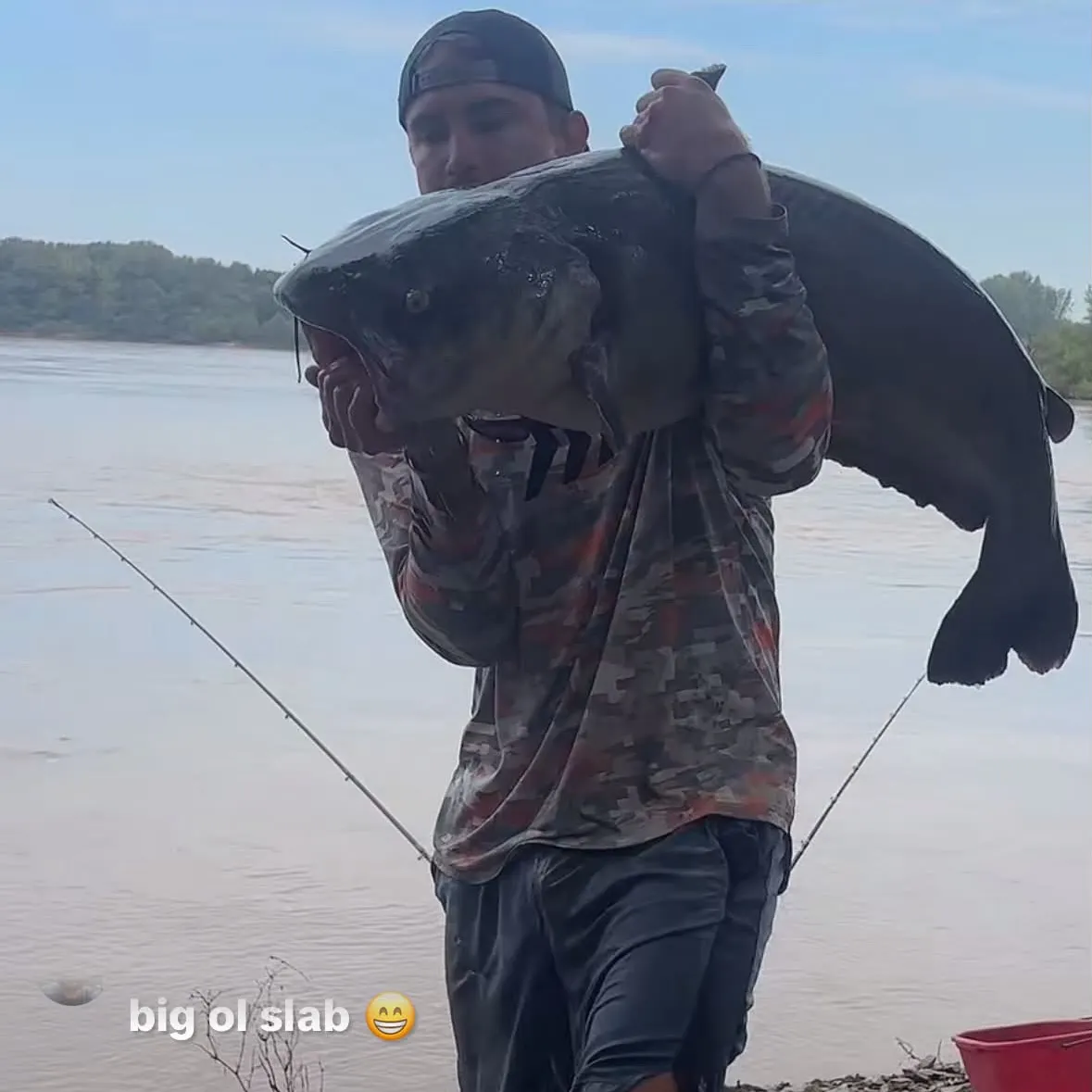 Blue catfish caught on Fishbrain