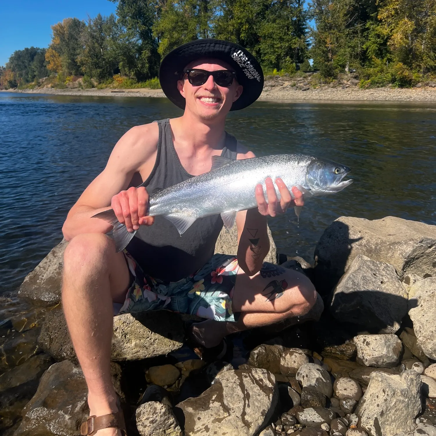 Coho salmon caught on Fishbrain