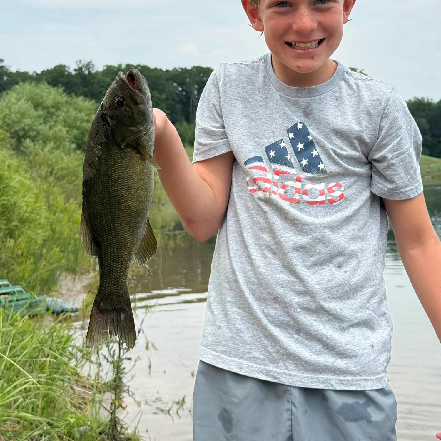 Largemouth bass caught on Fishbrain