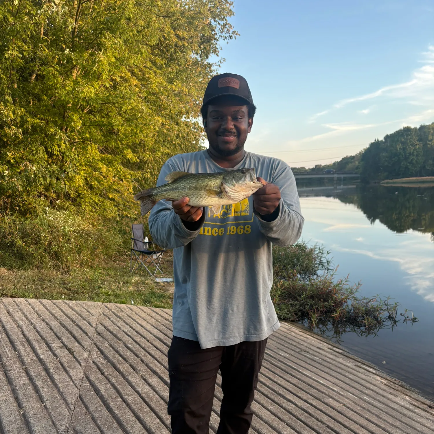Largemouth bass caught on Fishbrain