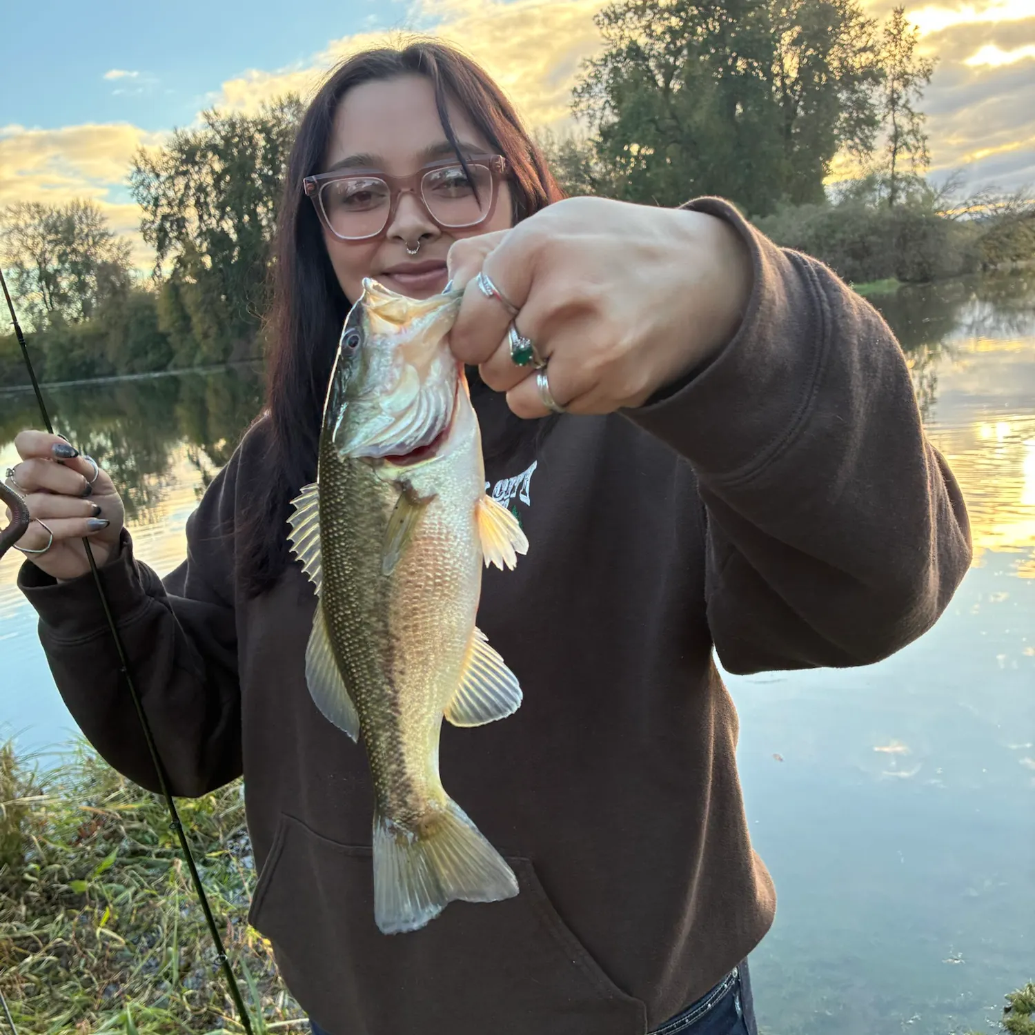 Largemouth bass caught on Fishbrain