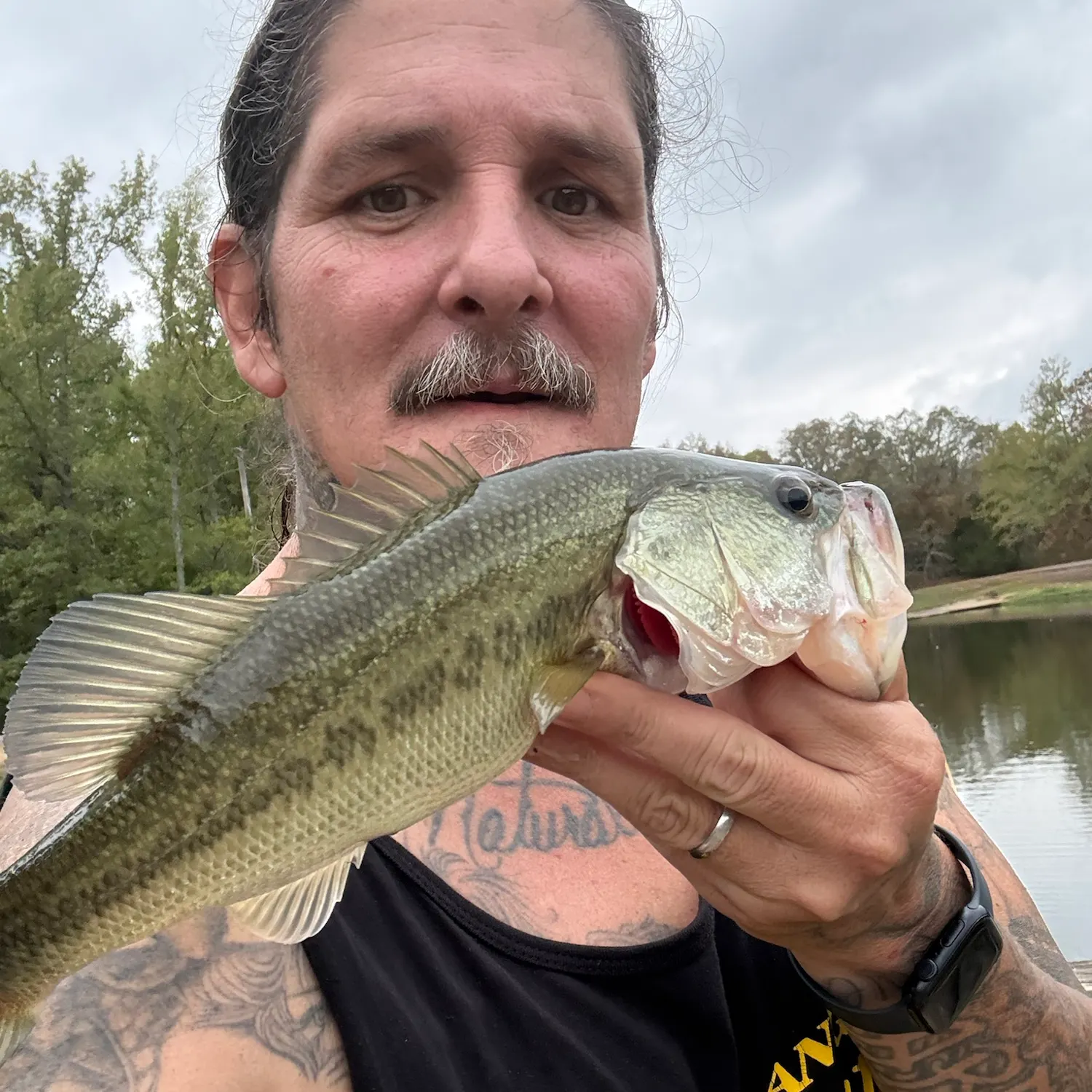 Largemouth bass caught on Fishbrain