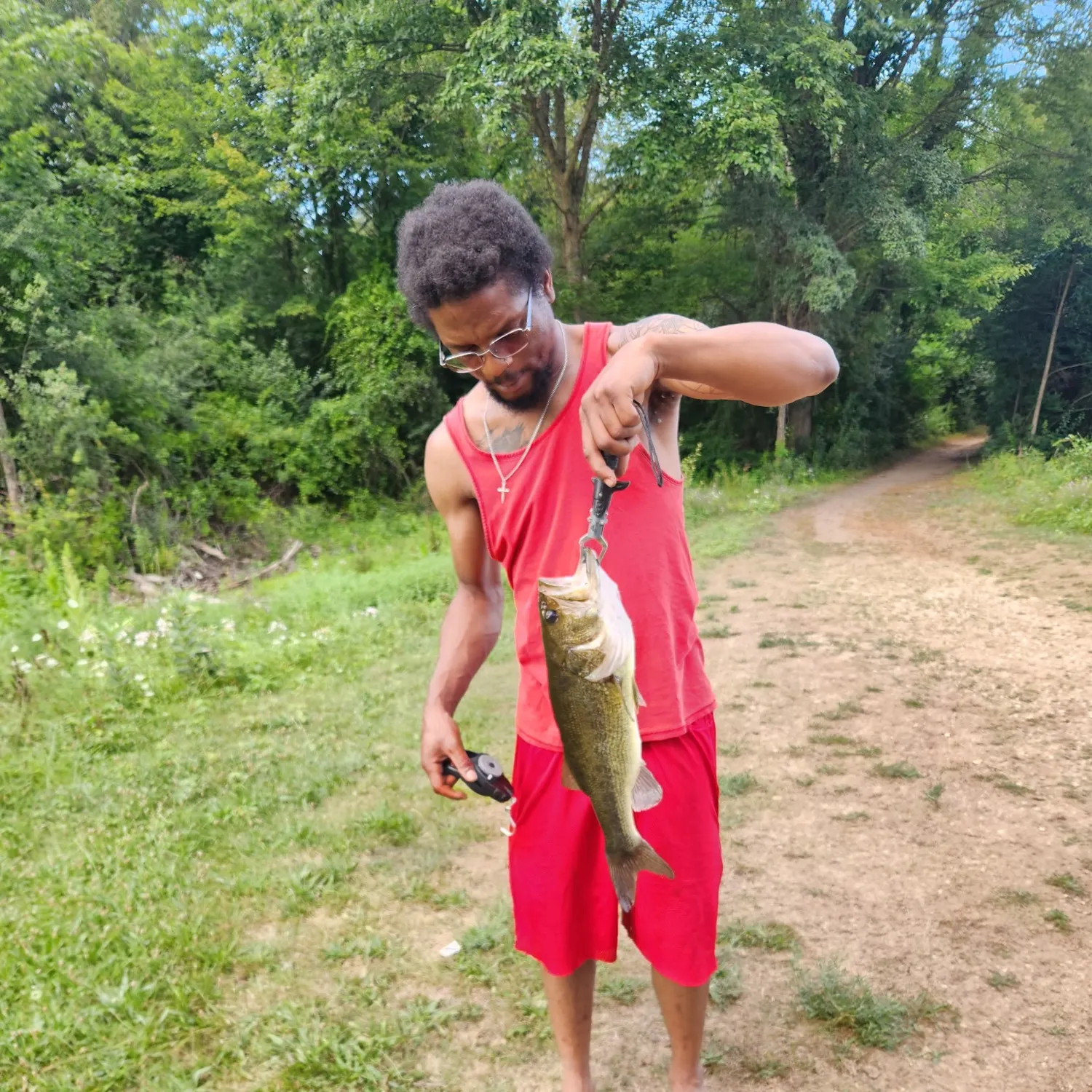 Largemouth bass caught on Fishbrain