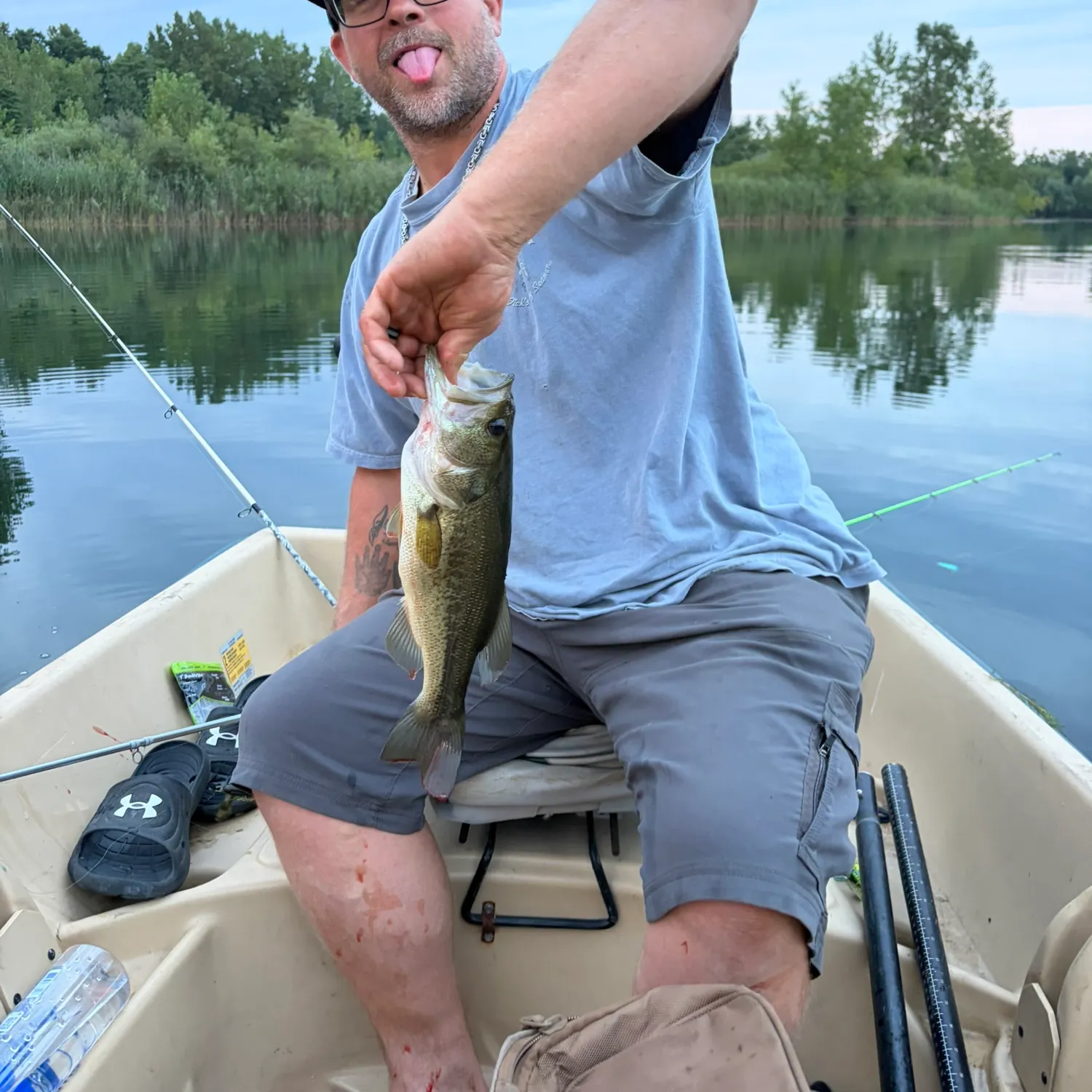 Largemouth bass caught on Fishbrain