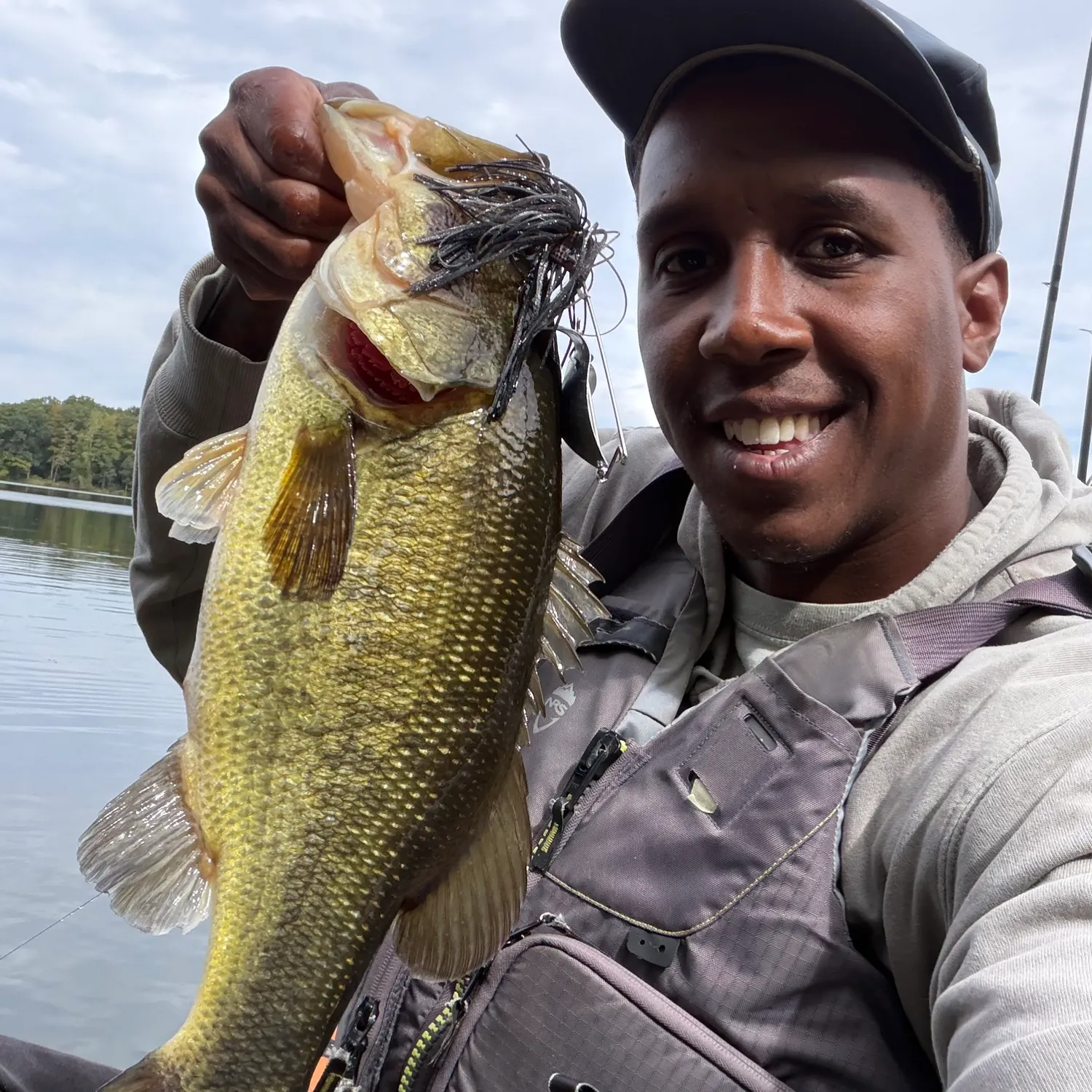 Largemouth bass caught on Fishbrain