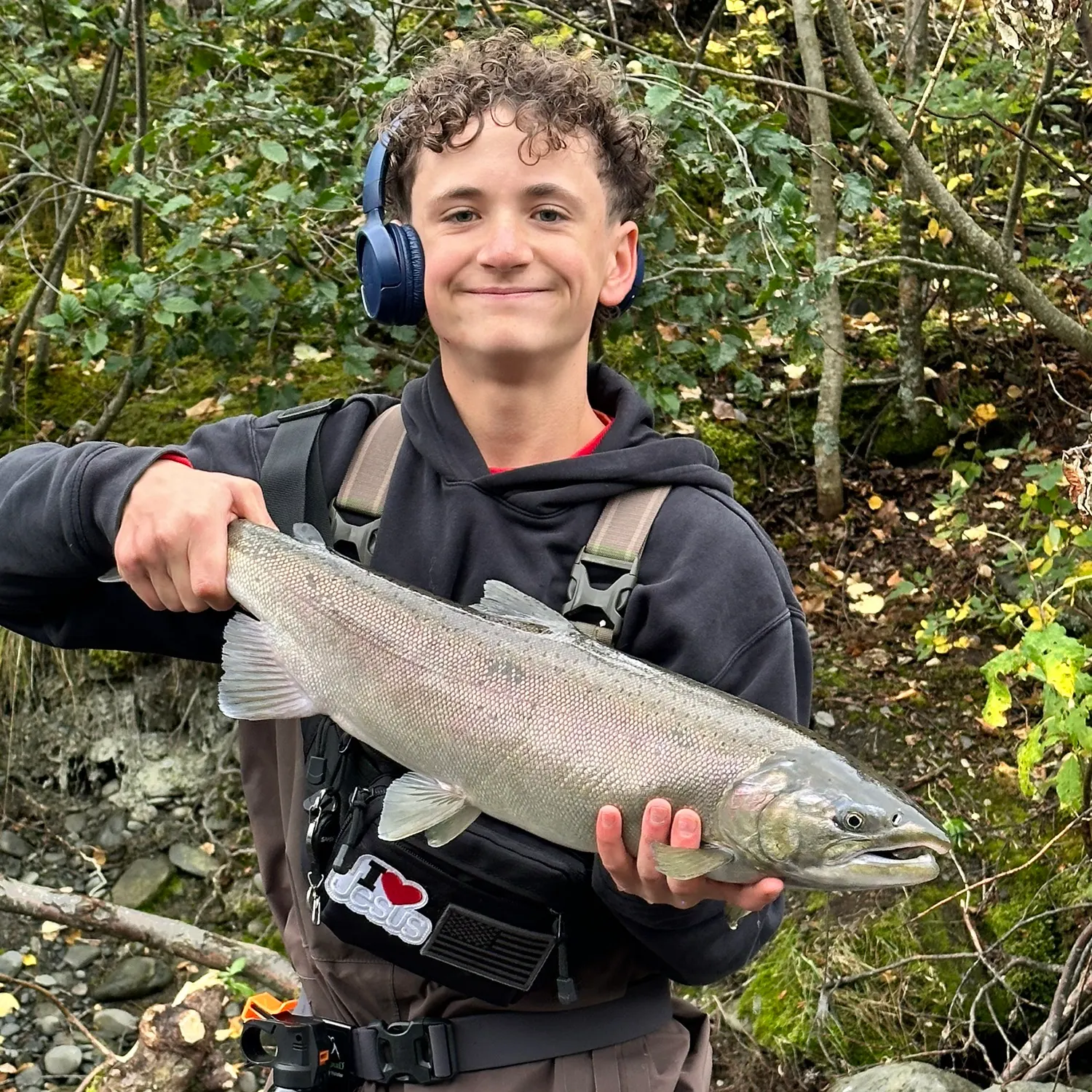 Coho salmon caught on Fishbrain