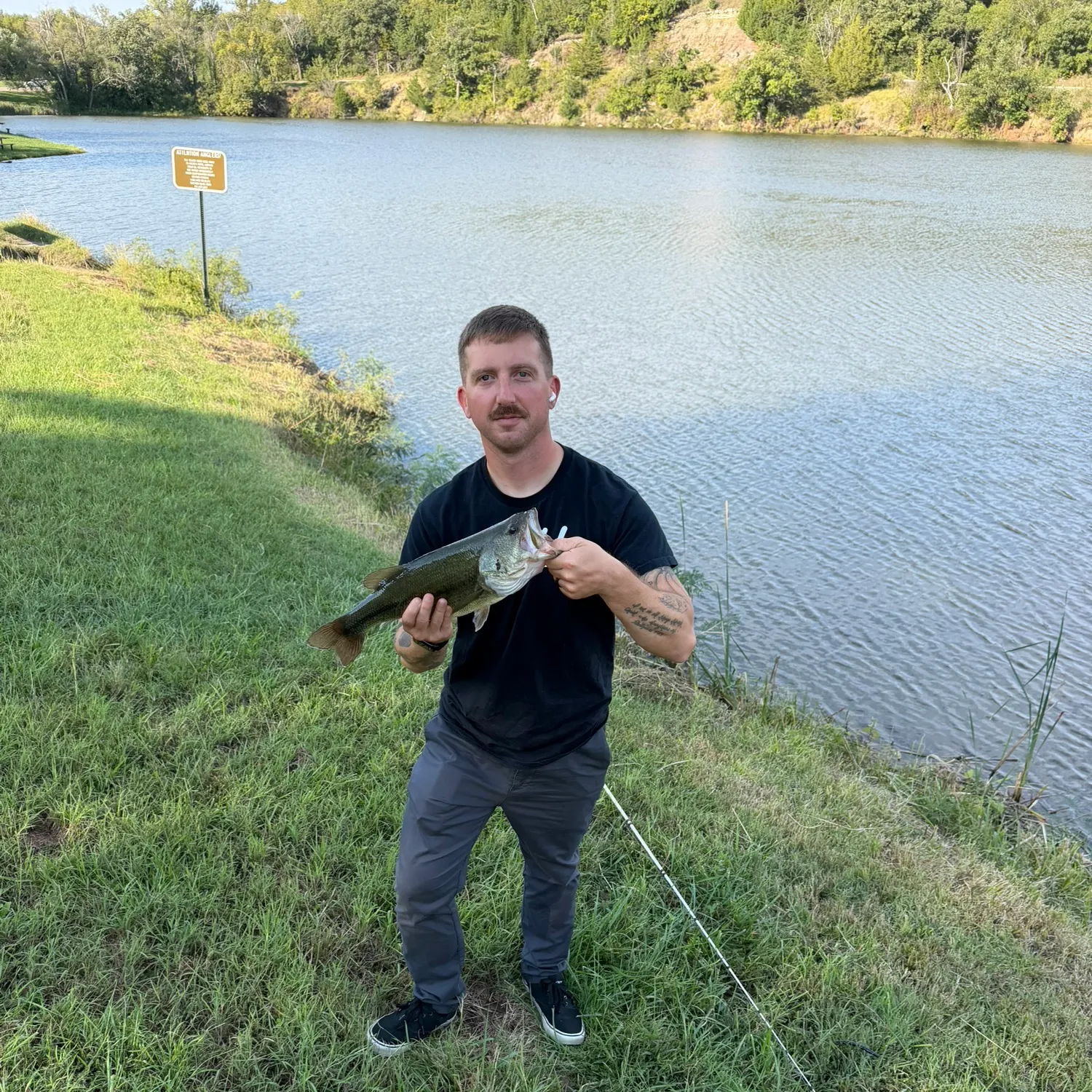 Largemouth bass caught on Fishbrain
