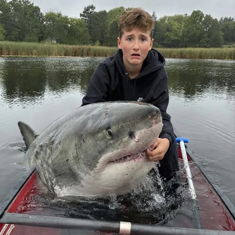 Great white shark caught on Fishbrain