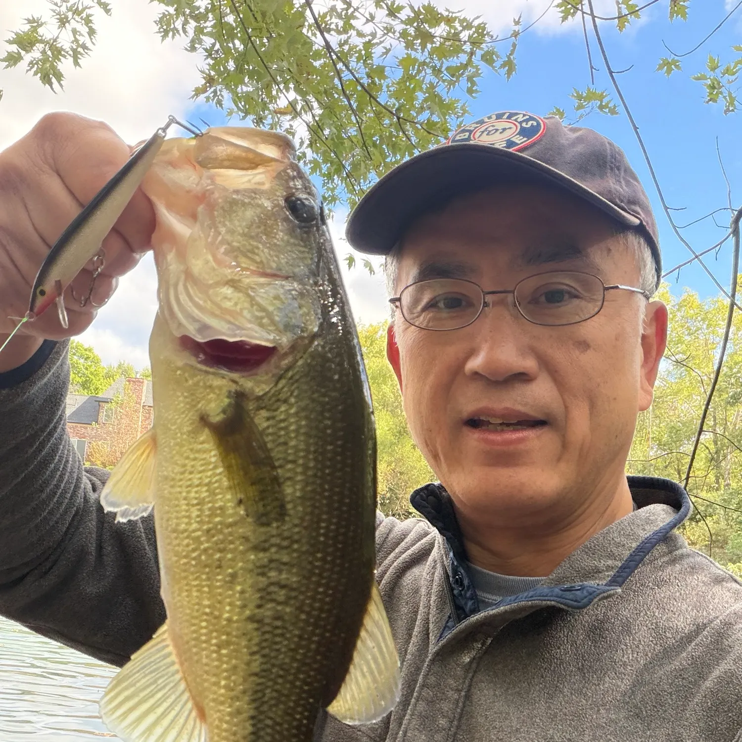 Largemouth bass caught on Fishbrain