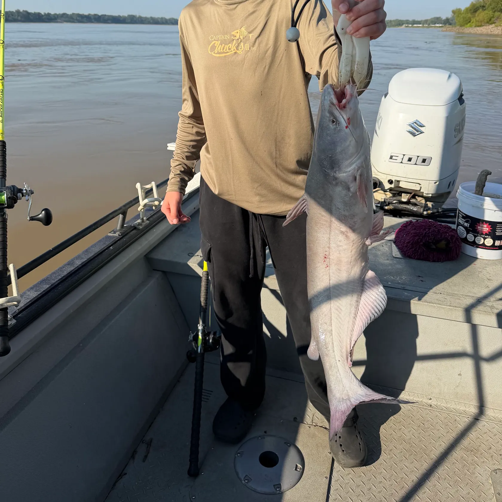 Blue catfish caught on Fishbrain