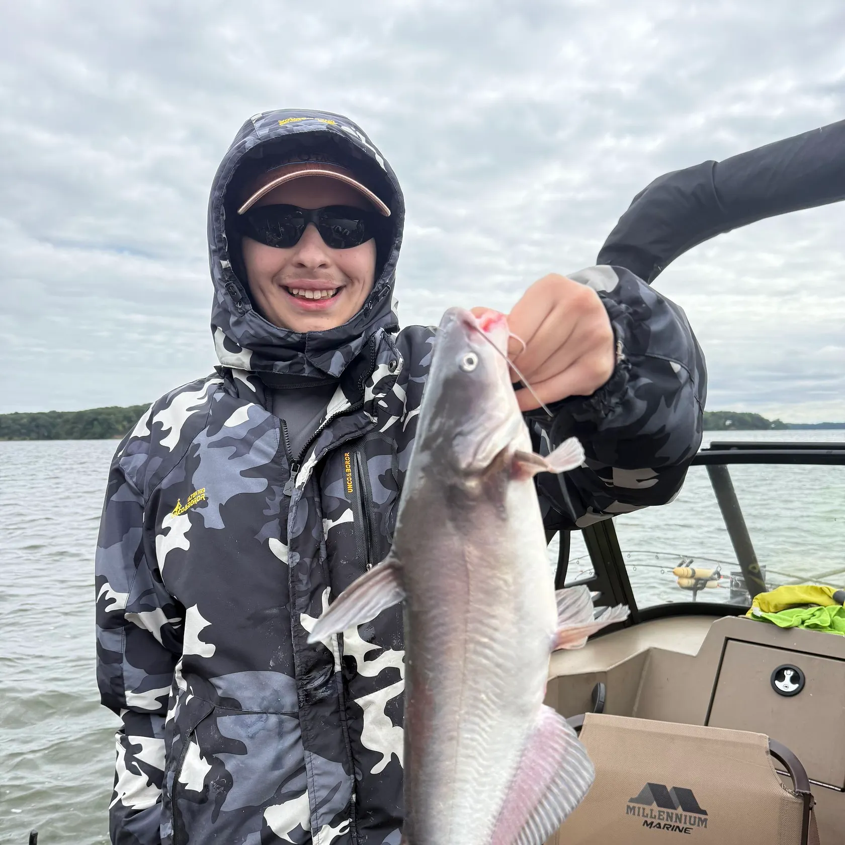 Blue catfish caught on Fishbrain