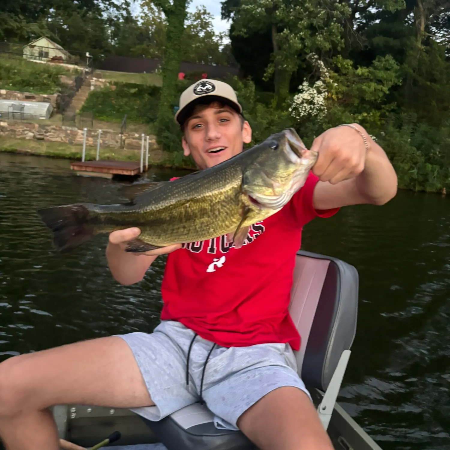 Largemouth bass caught on Fishbrain