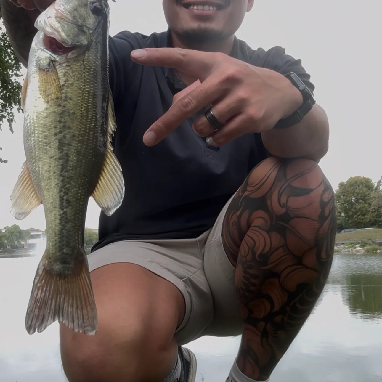 Largemouth bass caught on Fishbrain