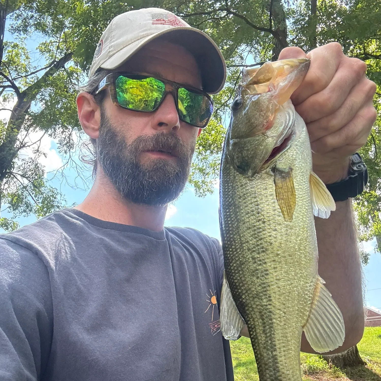 Largemouth bass caught on Fishbrain