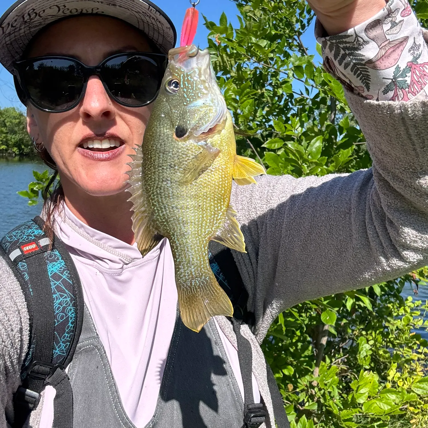 Green sunfish caught on Fishbrain