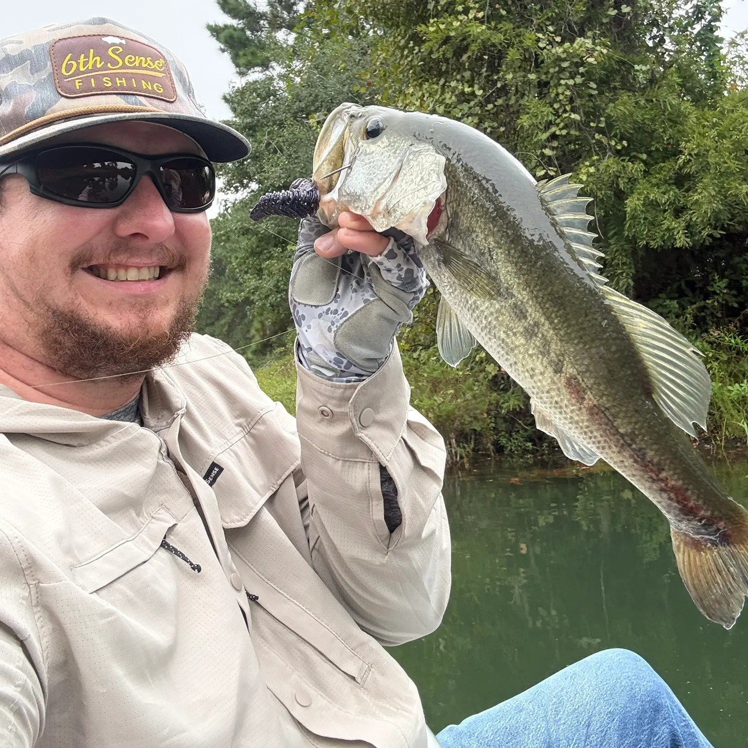 Largemouth bass caught on Fishbrain