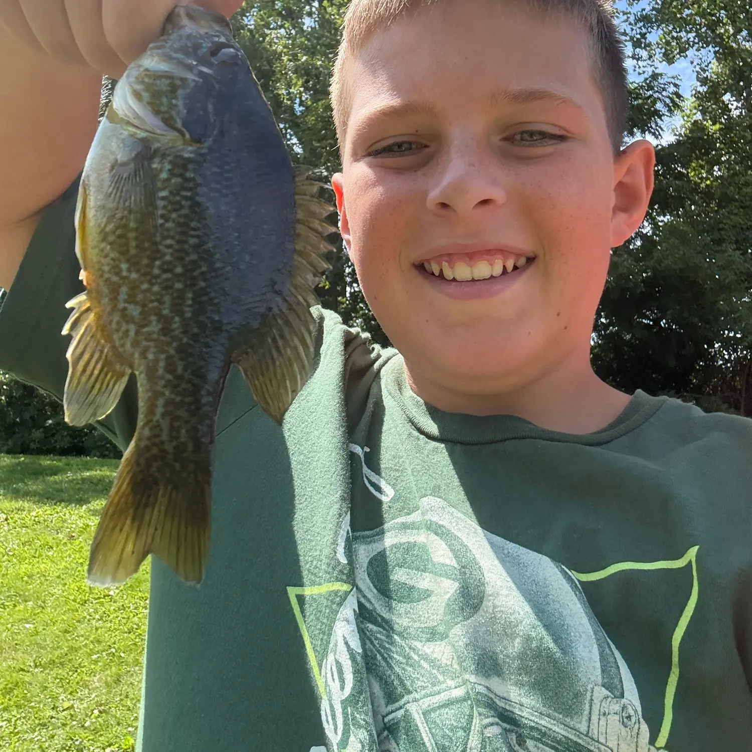 Greengill hybrid caught on Fishbrain