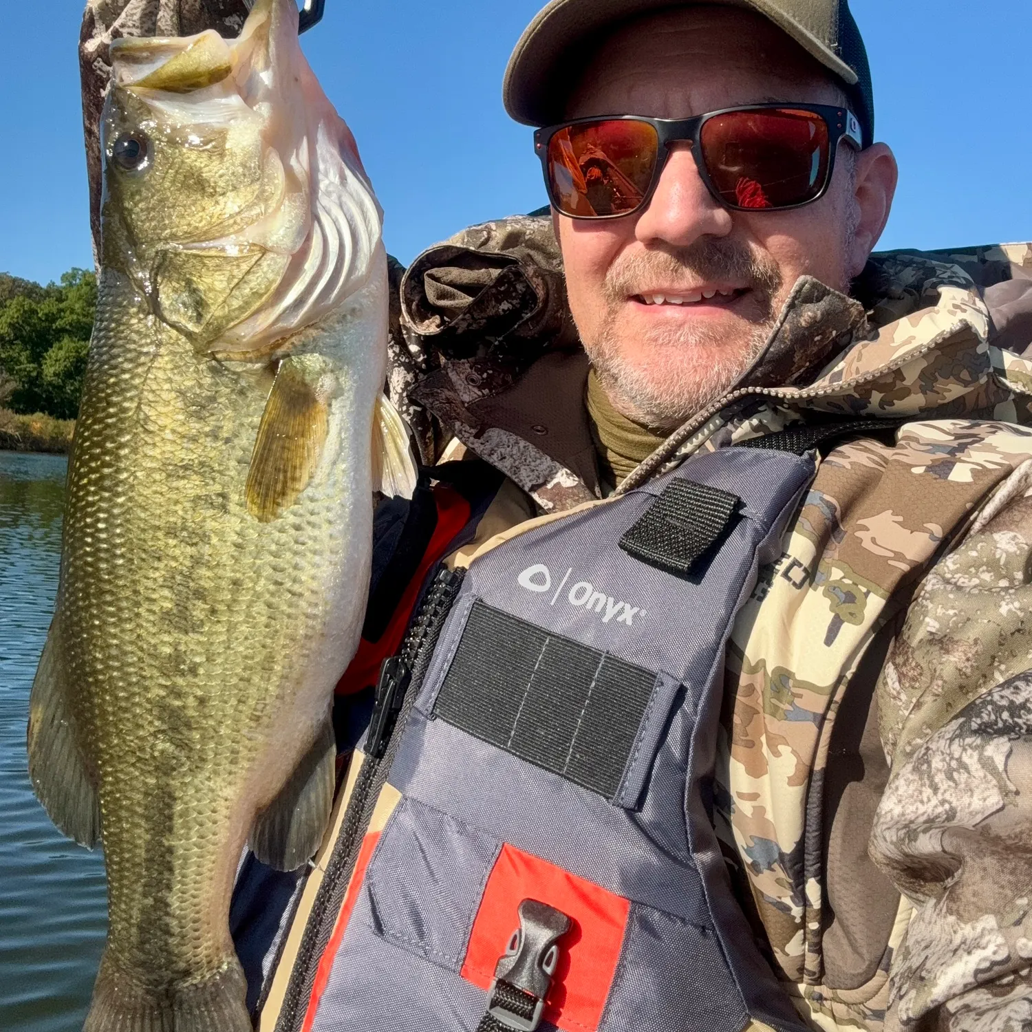 Largemouth bass caught on Fishbrain