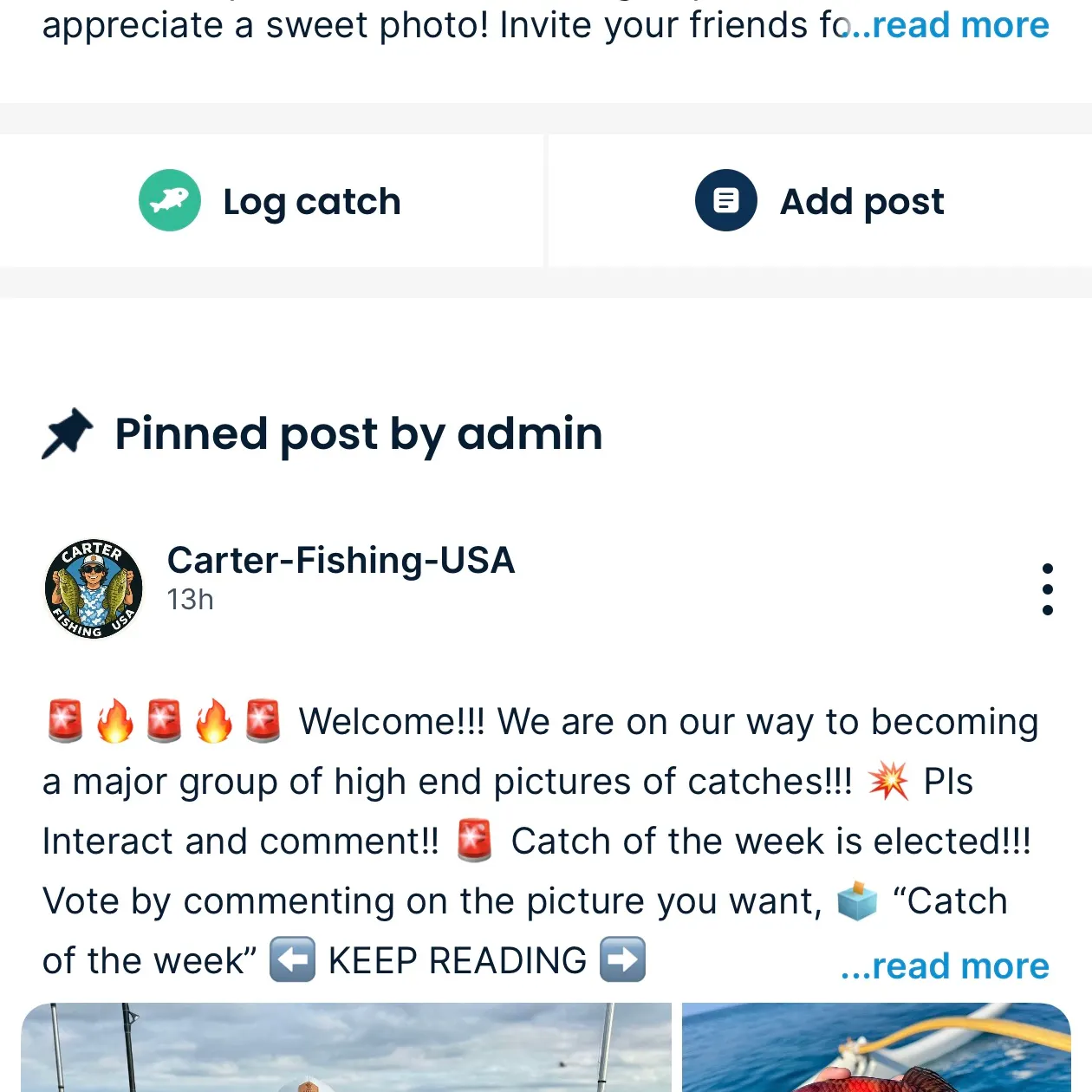 recently logged catches