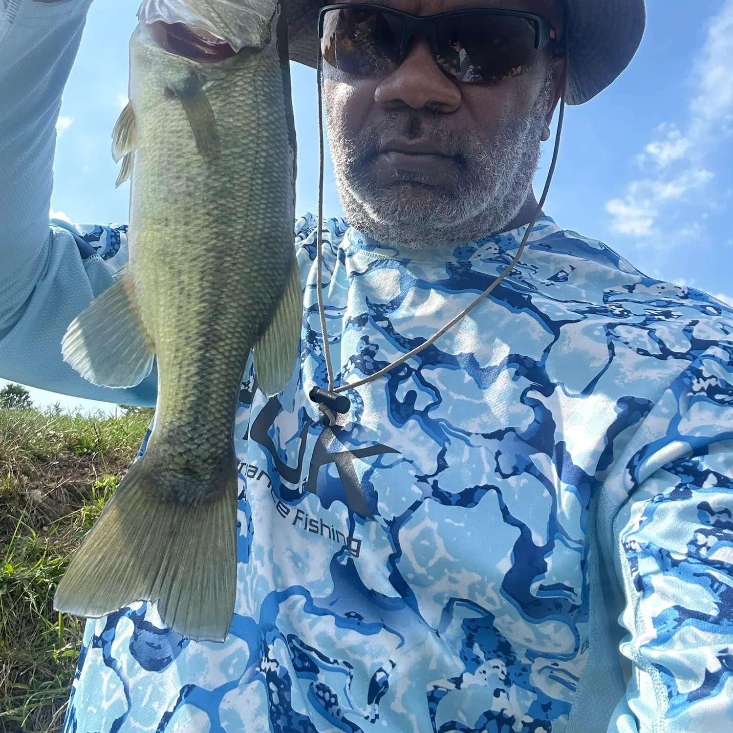 Largemouth bass caught on Fishbrain