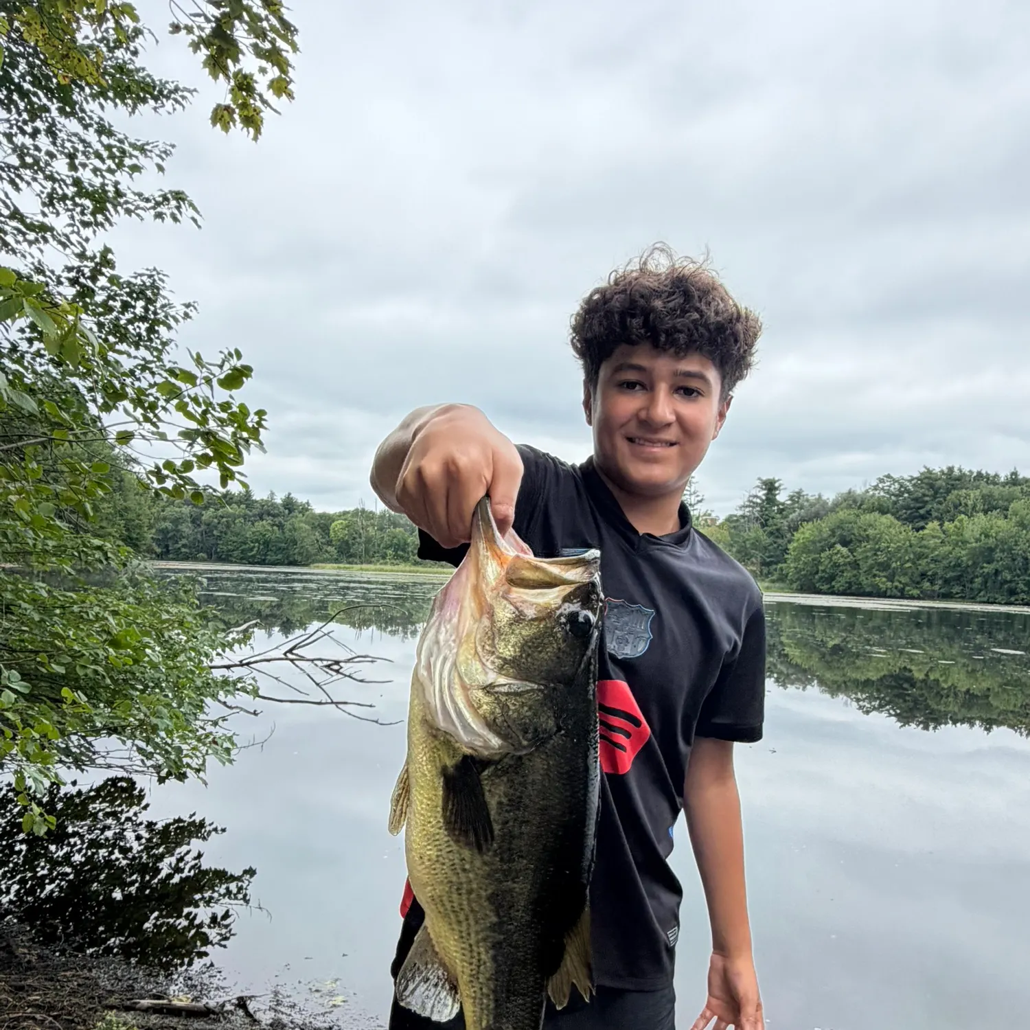 Largemouth bass caught on Fishbrain