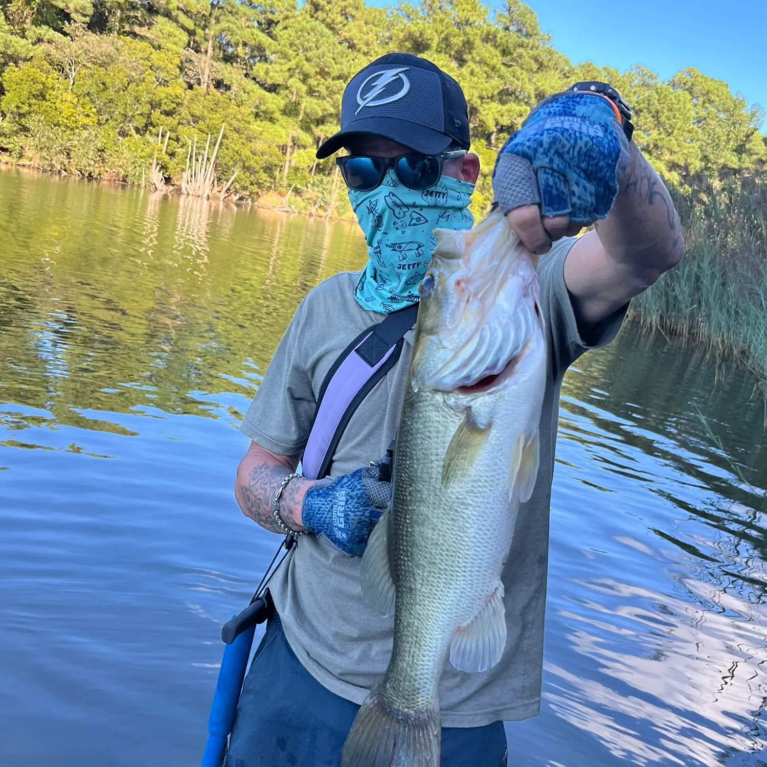 Largemouth bass caught on Fishbrain