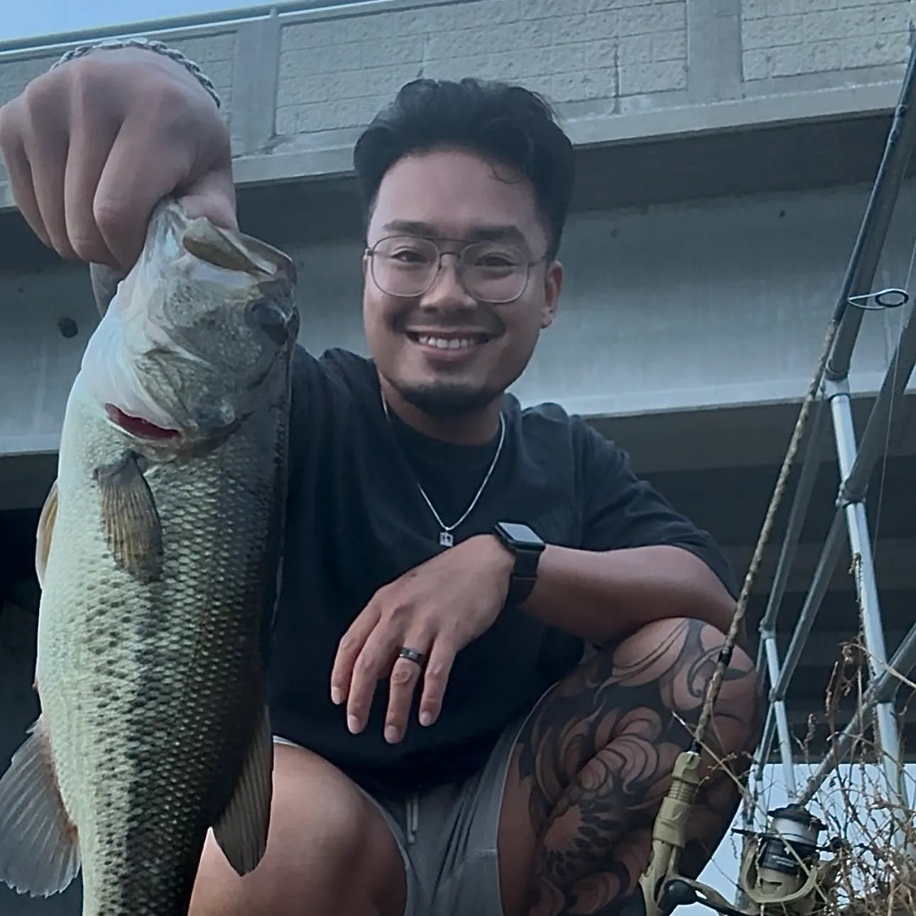 Largemouth bass caught on Fishbrain