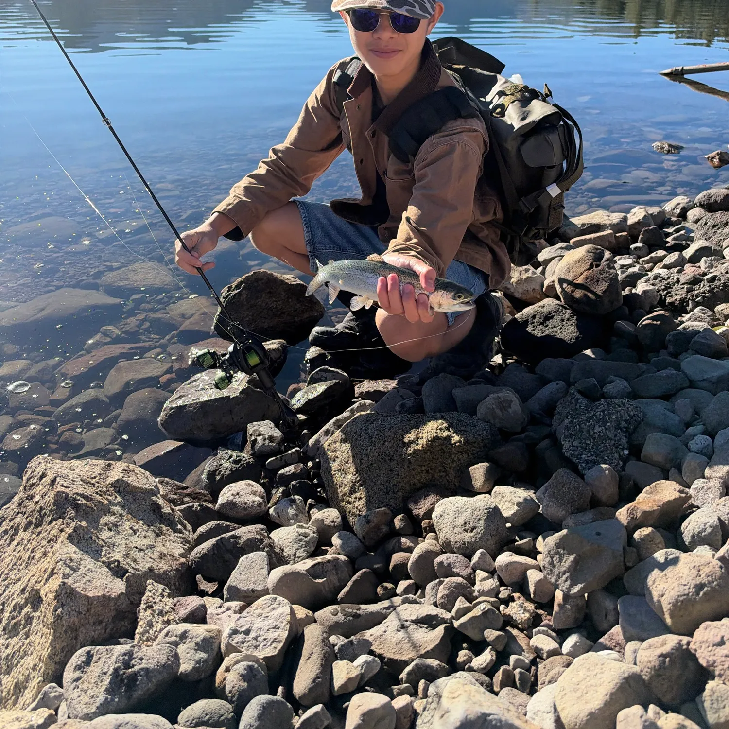 Rainbow trout caught on Fishbrain