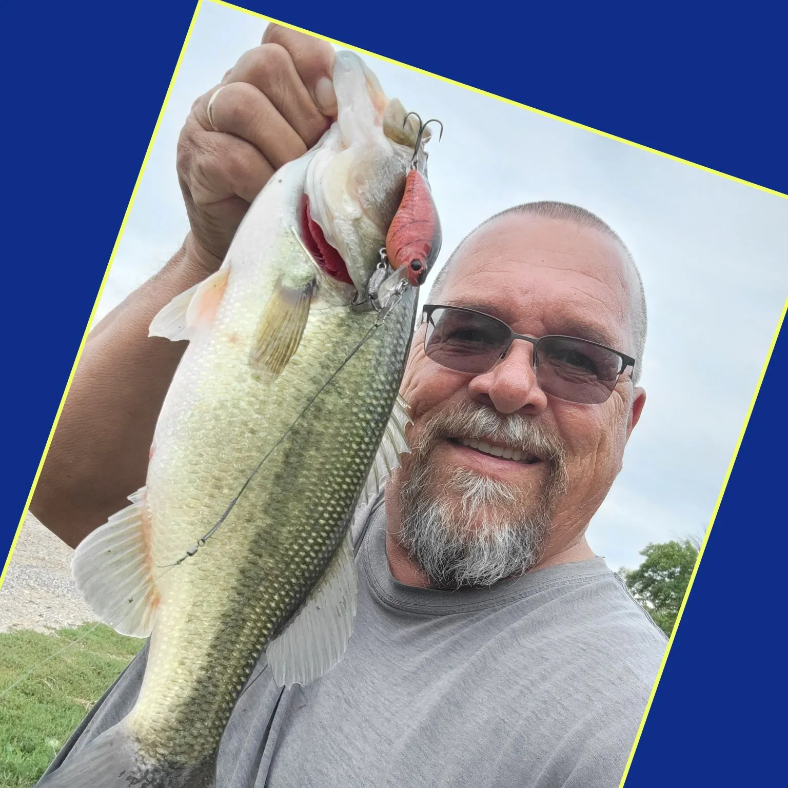Largemouth bass caught on Fishbrain