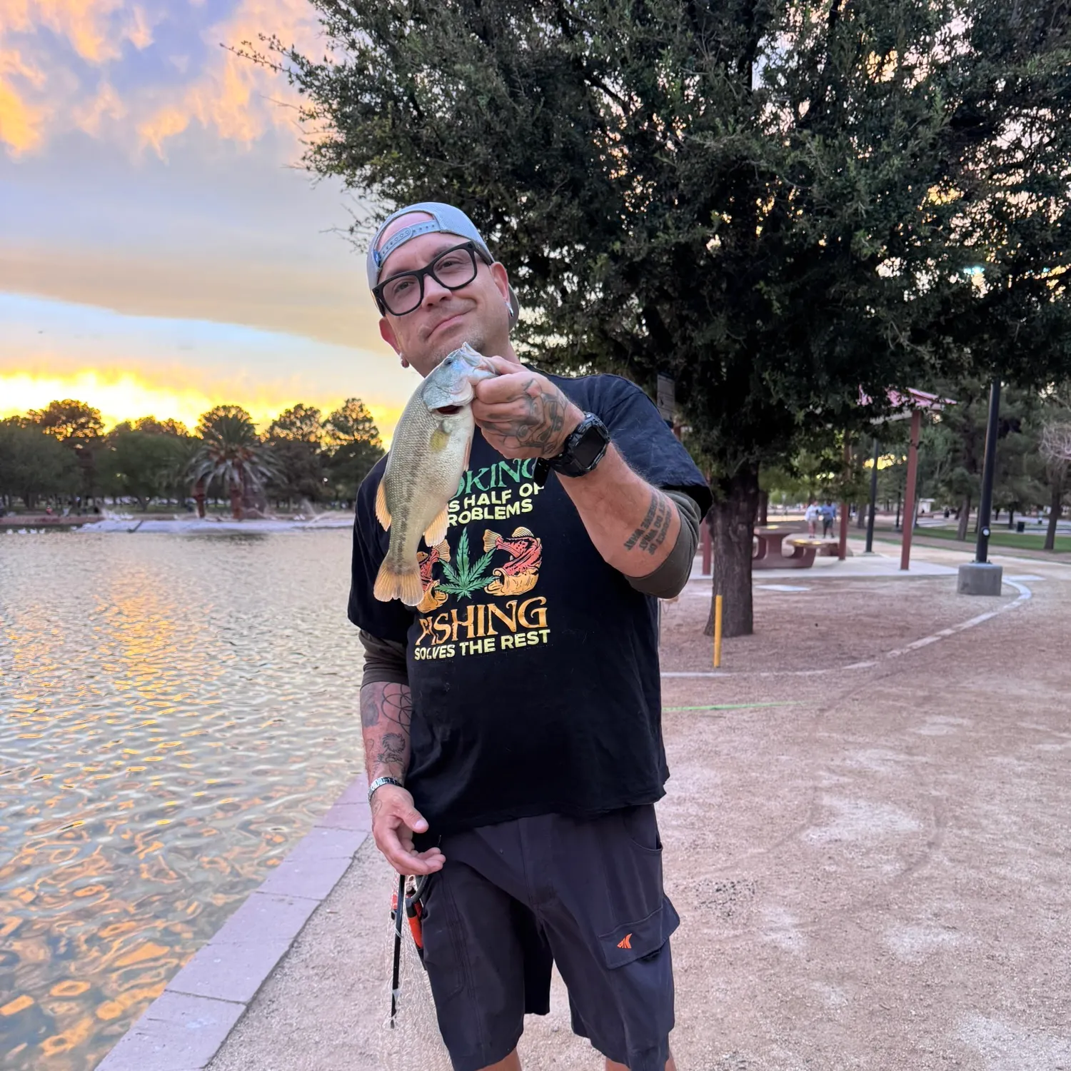 Largemouth bass caught on Fishbrain
