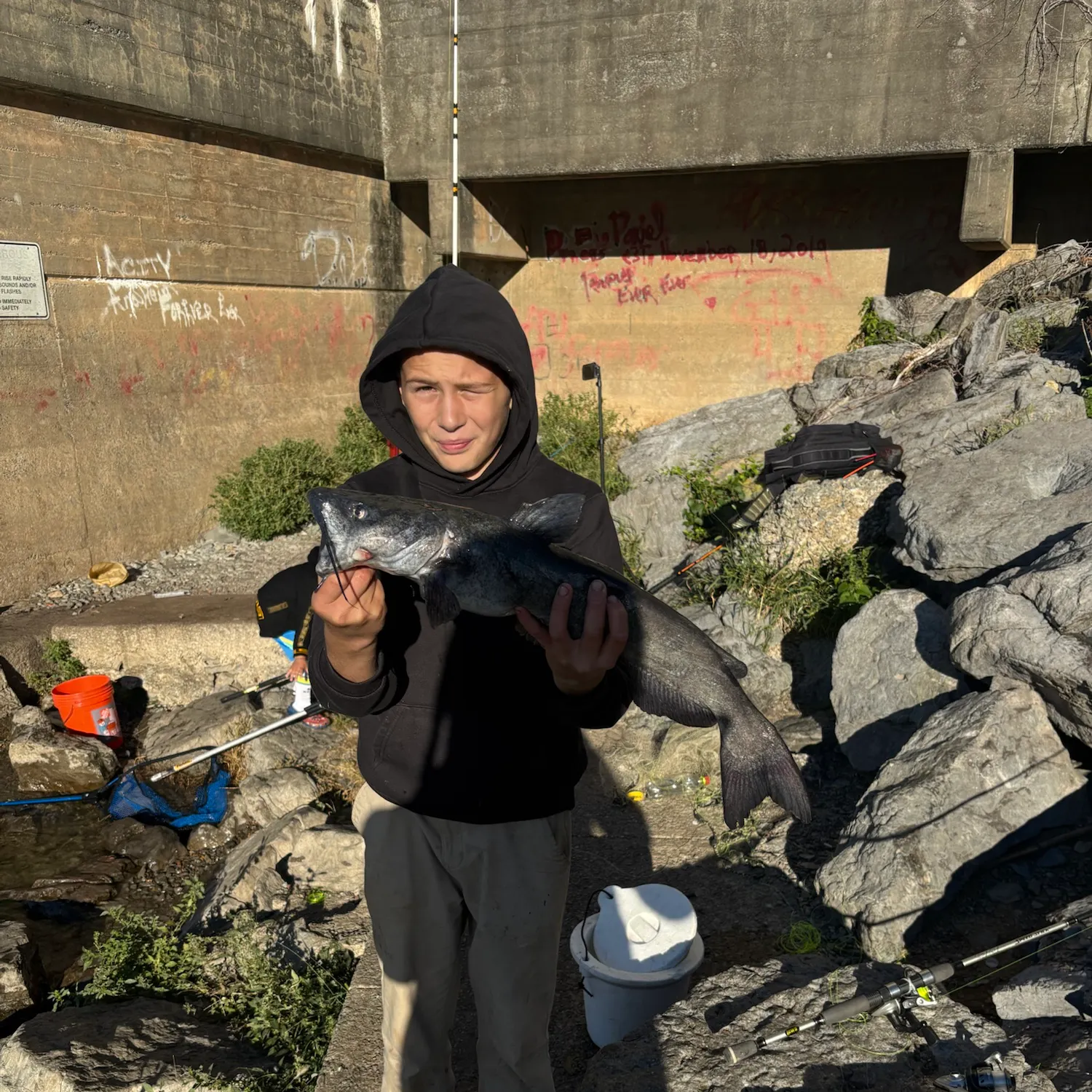 Blue catfish caught on Fishbrain