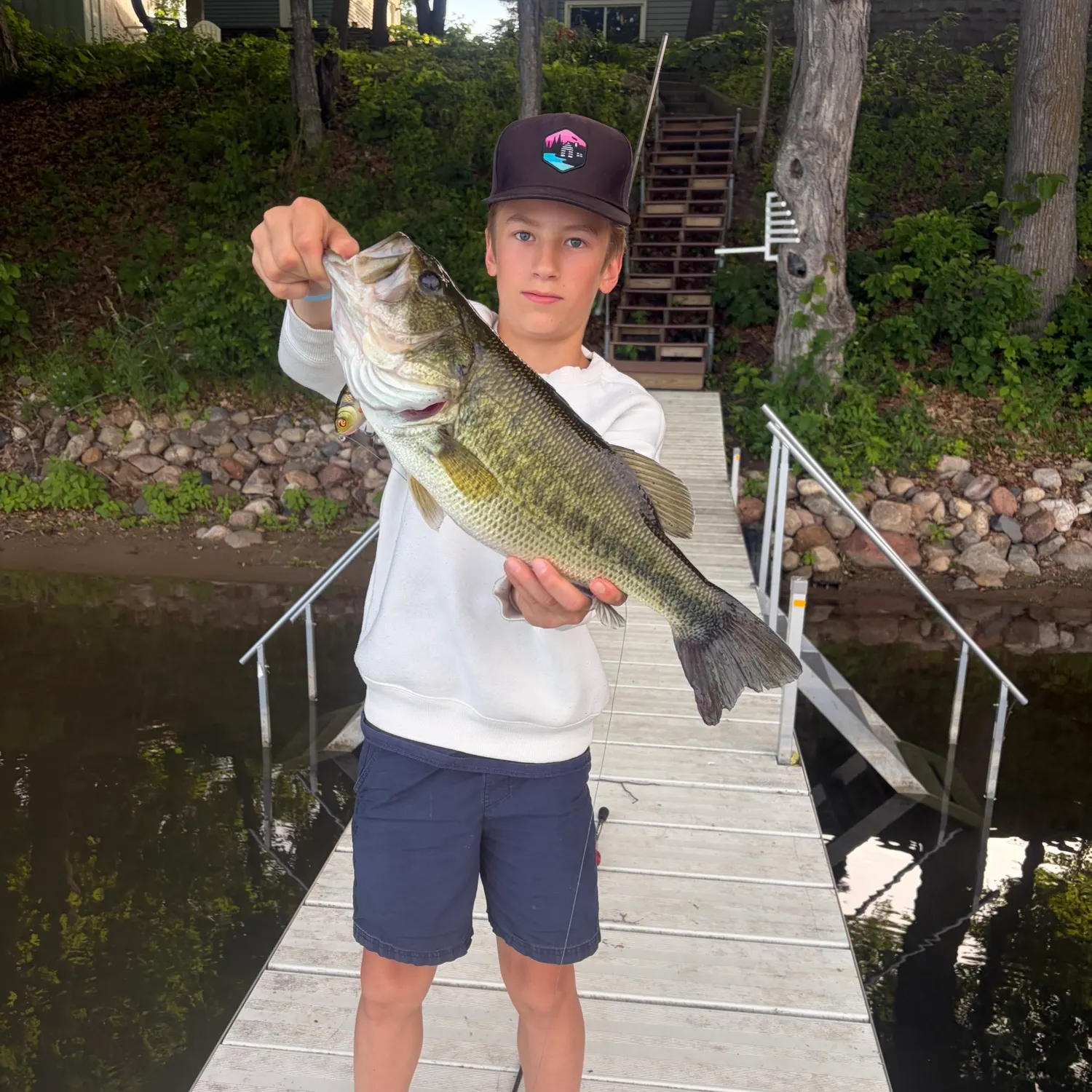 Largemouth bass caught on Fishbrain