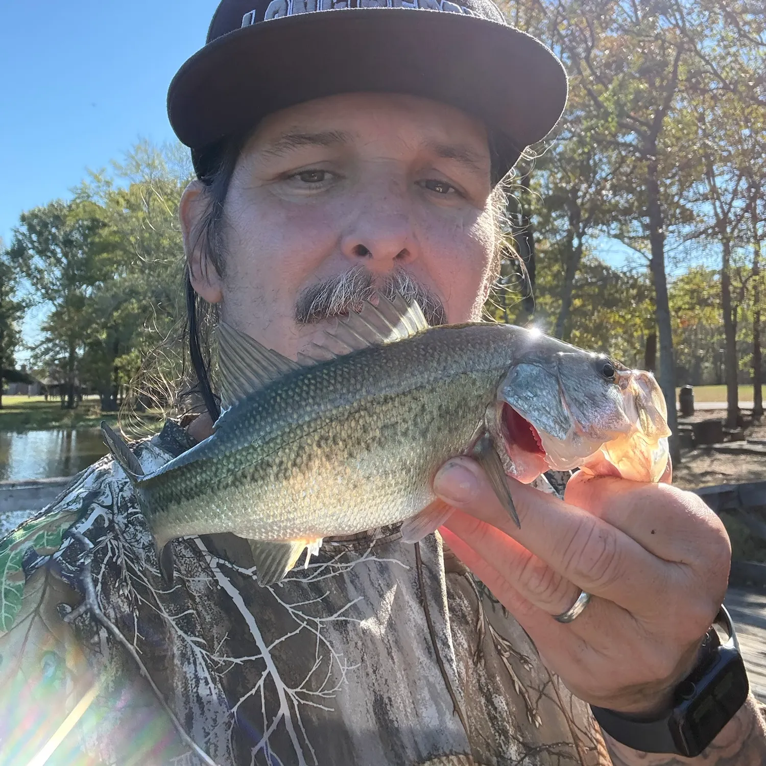 Largemouth bass caught on Fishbrain